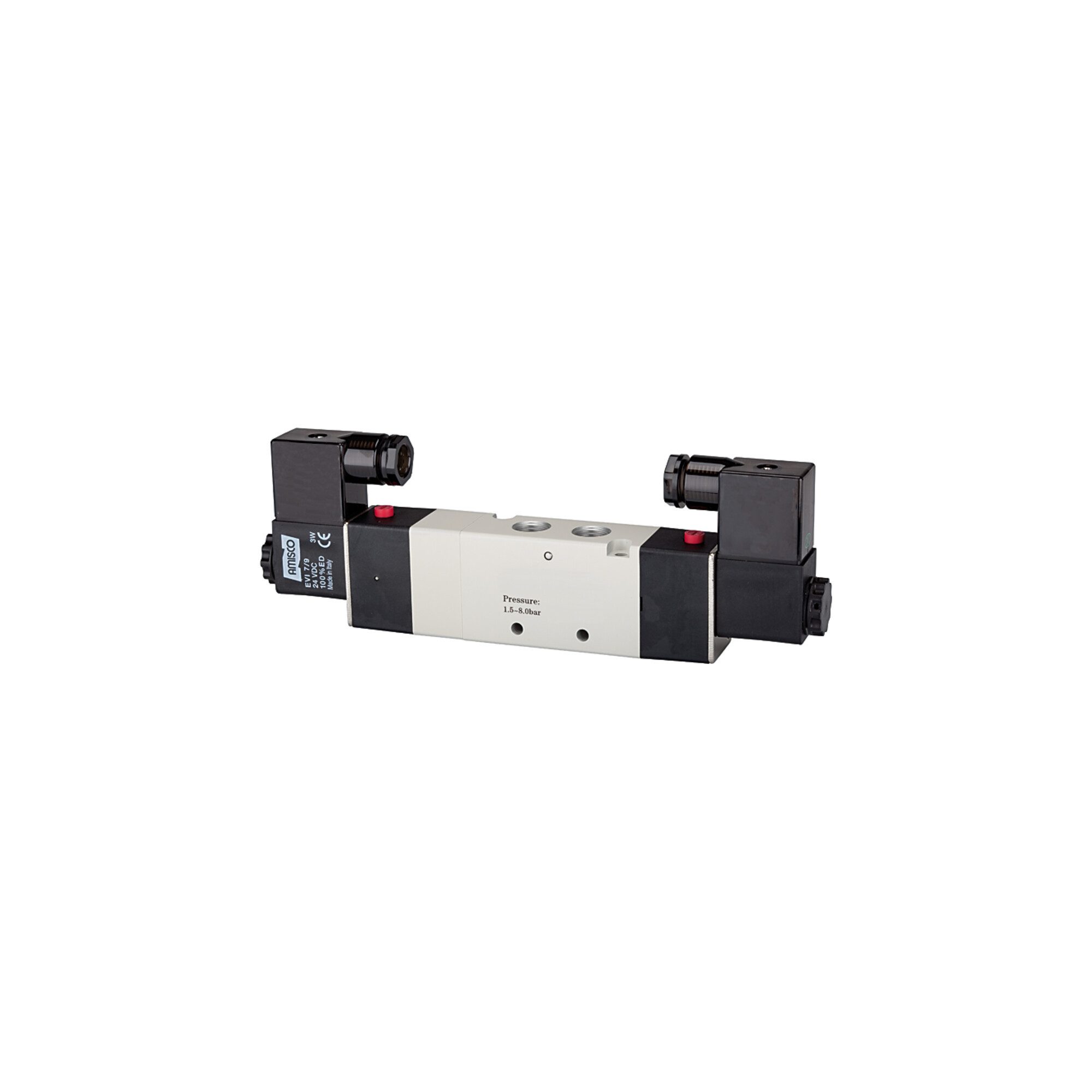 RIEGLER Regulierventil Riegler 5/3-Wegeventil elektropneum. Mitte entl., G 1/4, 24VDC 550l/mi