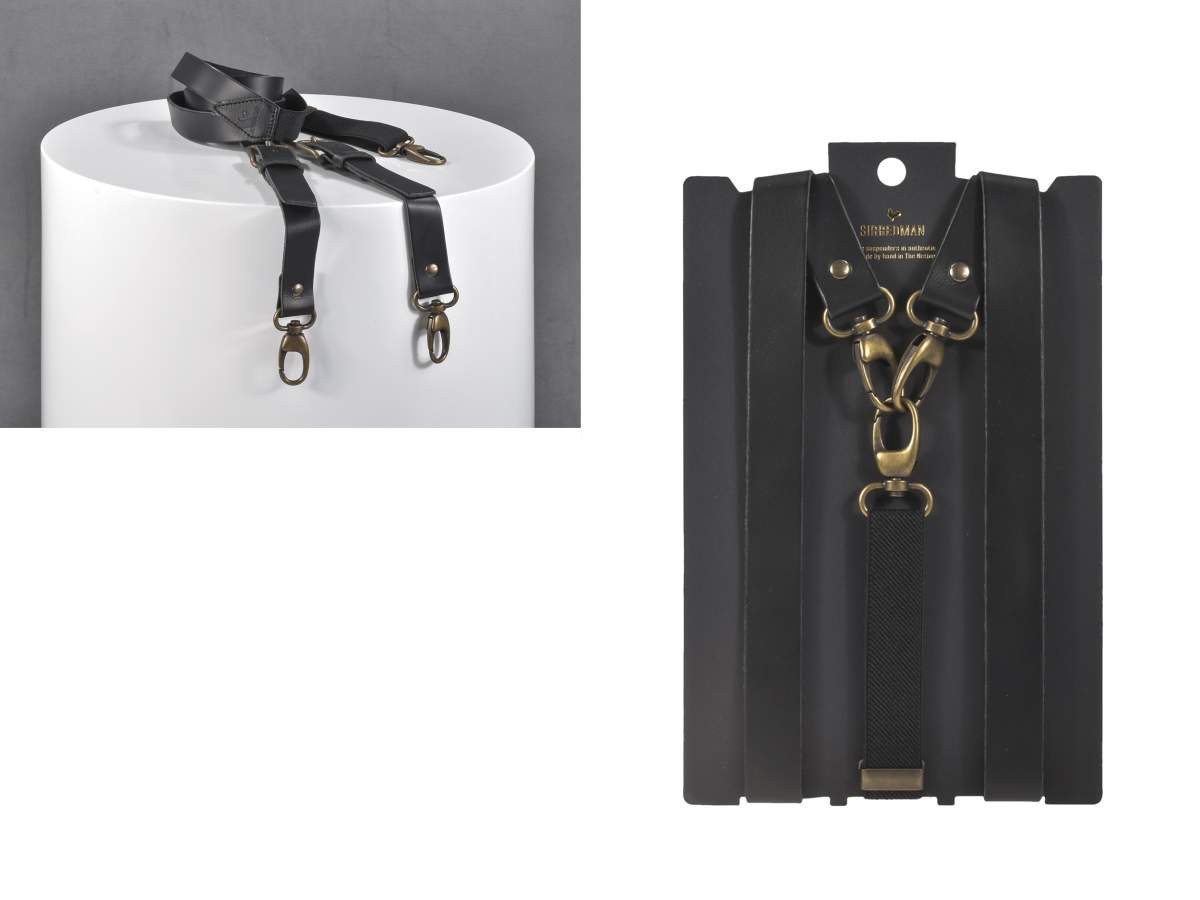 Sir Redman Hosenträger Leder mit Karabinerhaken "Work" Holländer Y-Form, 25 günstig online kaufen