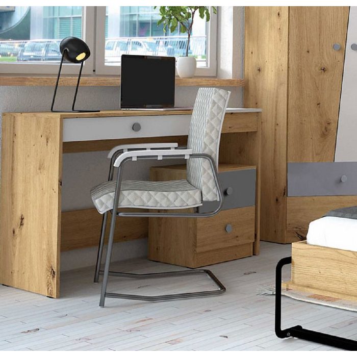 Feldmann-Wohnen Schreibtisch NERO (PC-Tisch Computertisch) Stellmaße: 120 cm x 50 cm Höhe: 82 cm