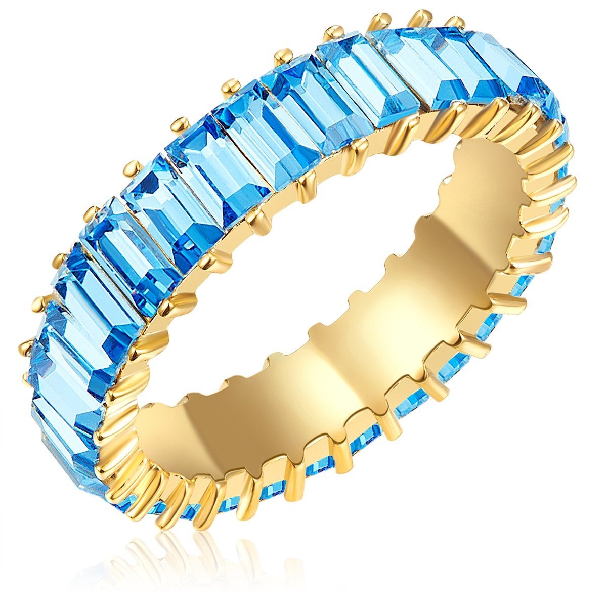 Ring gelbgold Kristall Yokoamii blau Fingerring gelbgold,