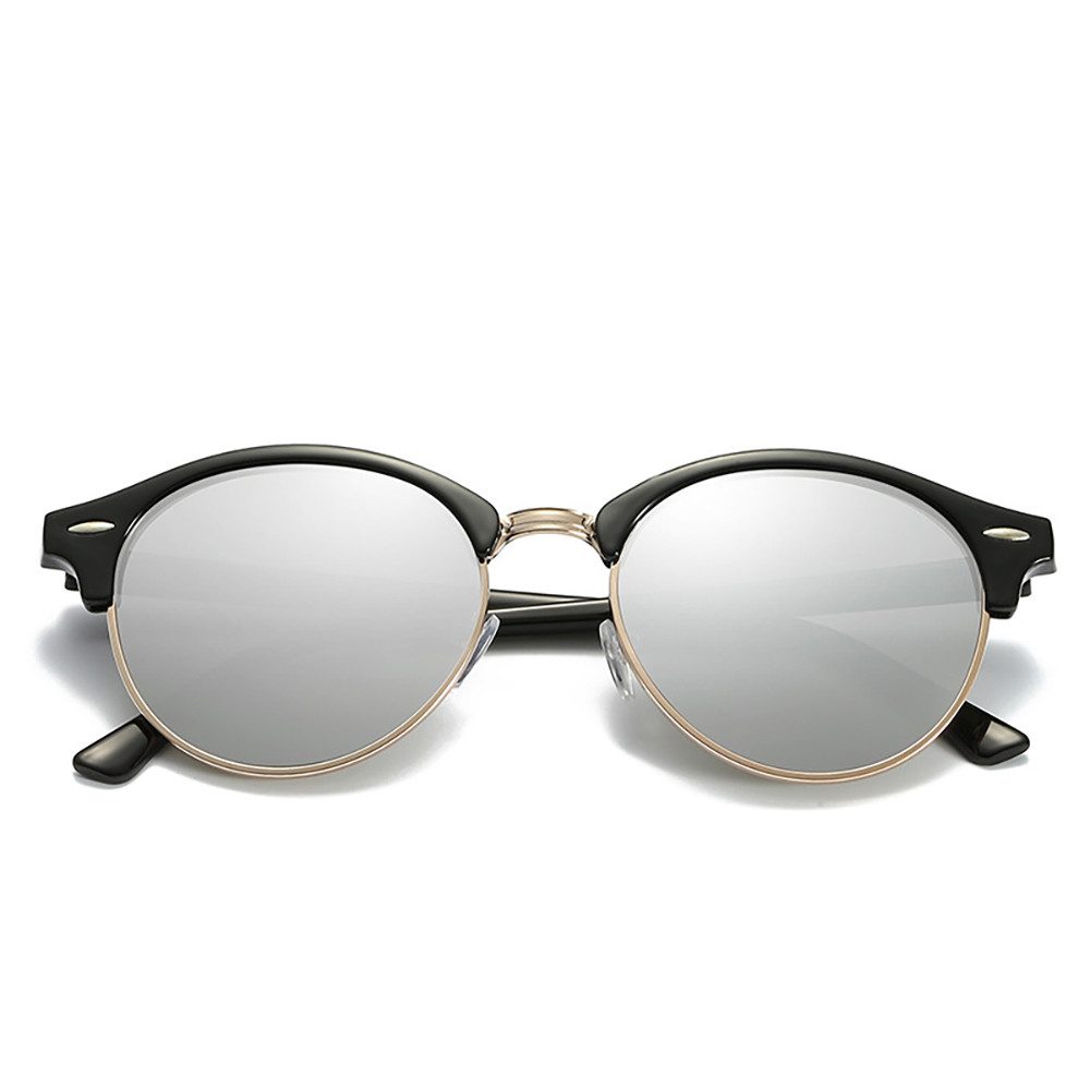 Sonnenbrille Sonnenbrille Damen Herren Rundrahmen UV Schutz Polarisiert Mode