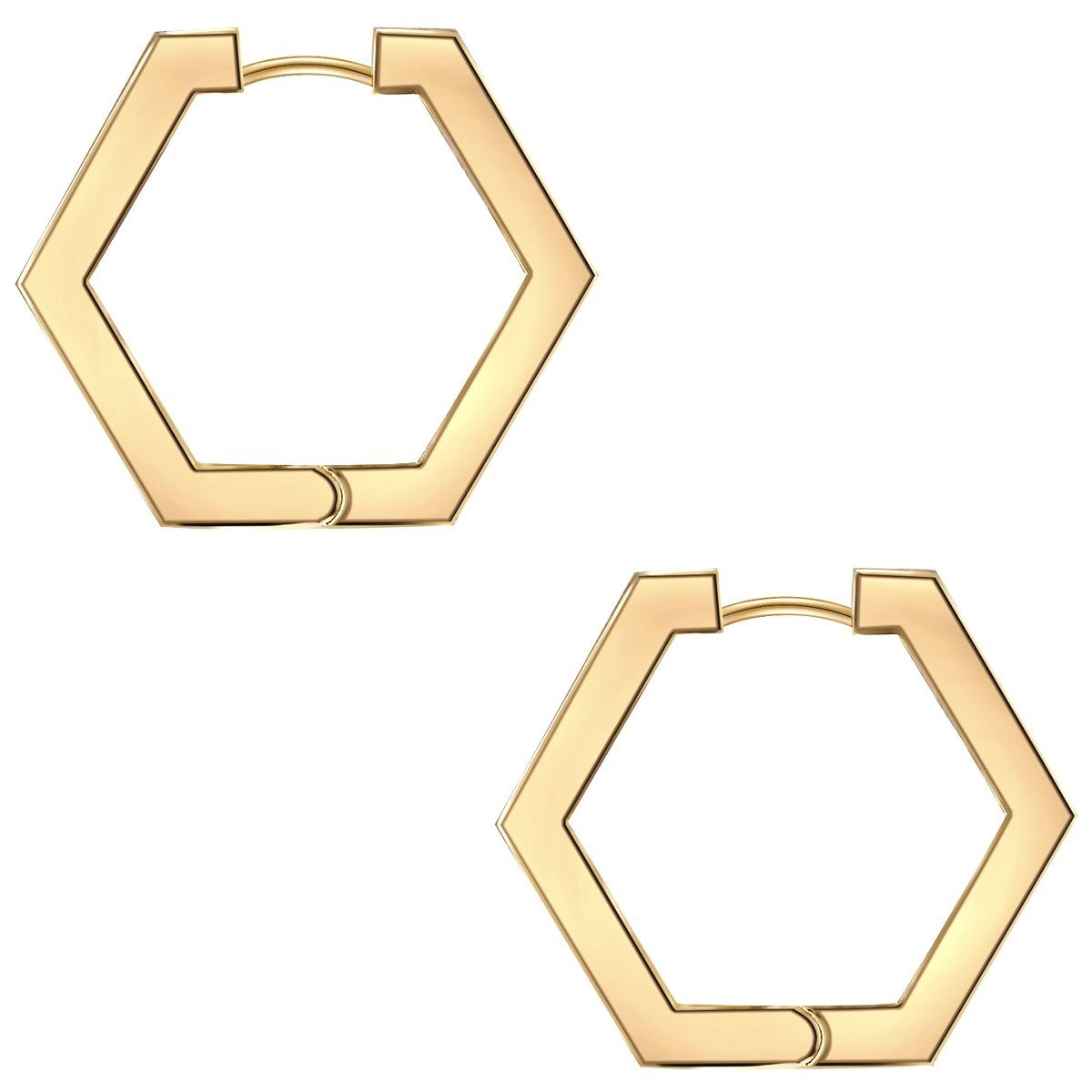 Lulu & Jane Paar Creolen gelbgold günstig online kaufen