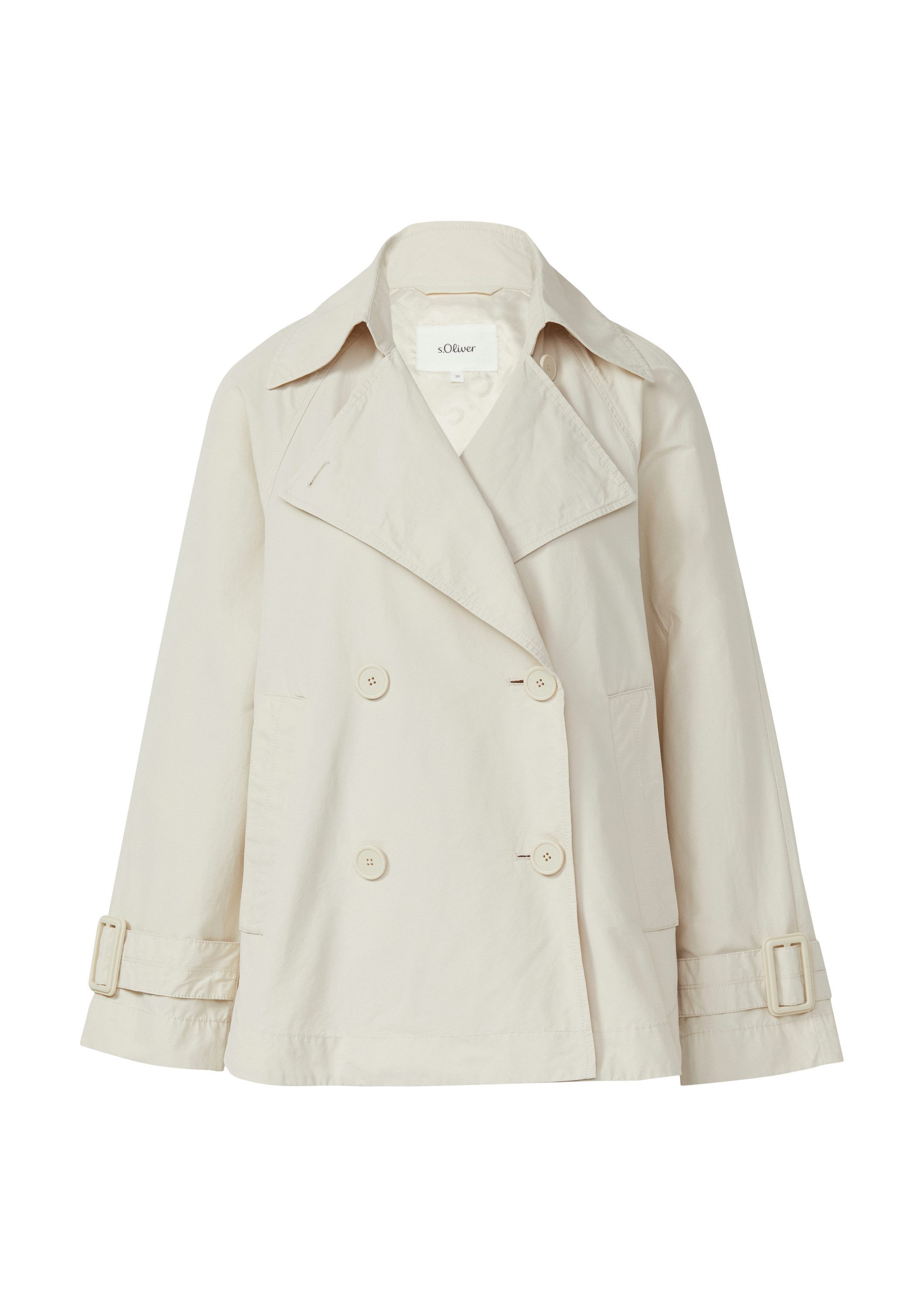 s.Oliver Funktionsjacke Outdoor-Jacke Cabanjacke im Relaxed Fit mit abgerundetem Saum