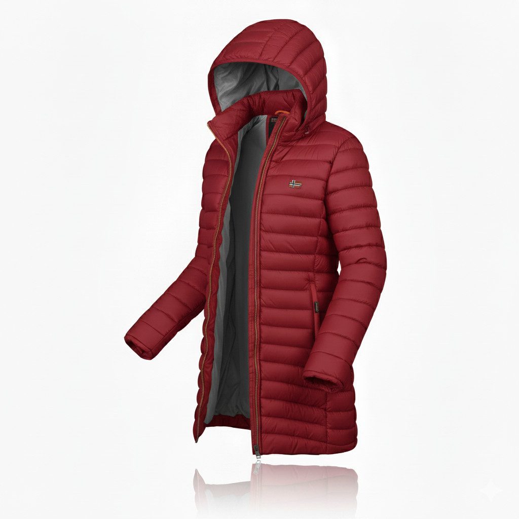 Geographical Norway Steppmantel Hochwertige Outdoorjacke Lange Steppjacke Parka
