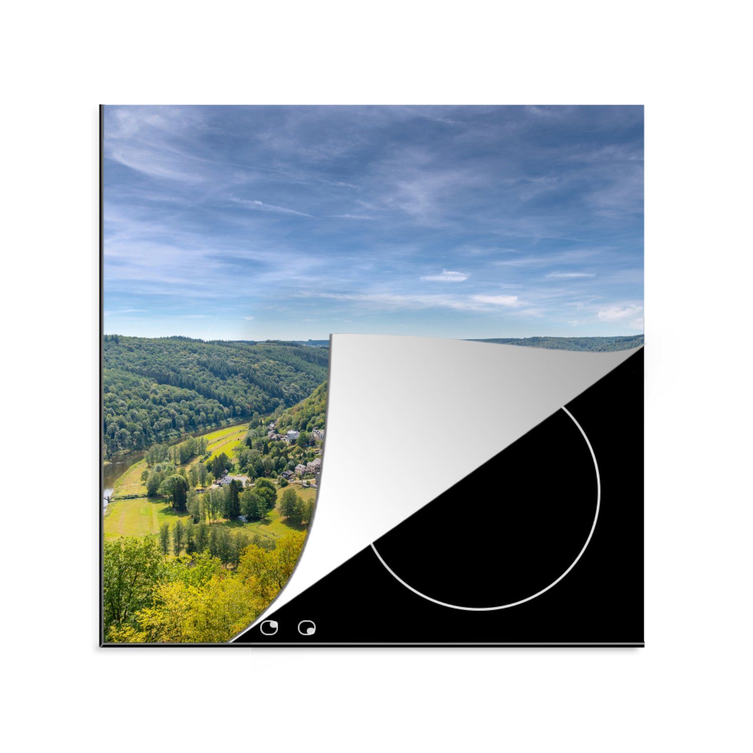 MuchoWow Herdblende-/Abdeckplatte Belgien - Ardennen - Gebirge, Vinyl, (1 tlg), 78x78 cm, Ceranfeldabdeckung, Arbeitsplatte für küche | Herdabdeckplatten