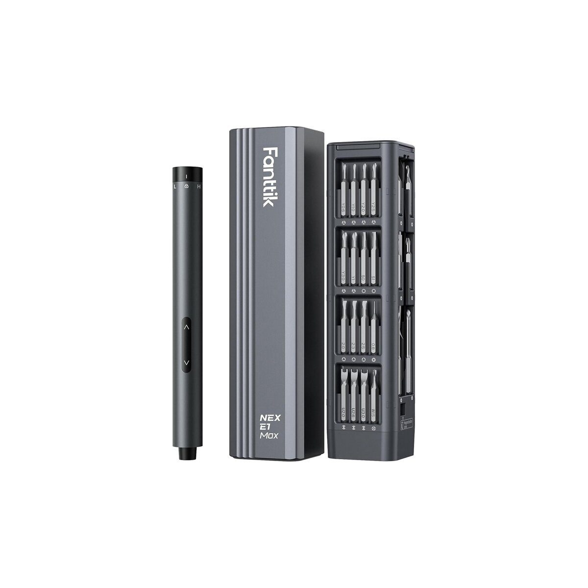 Fanttik Elektro-Schrauber Fanttik E1 Max 3,7V Präzisions-Elektroschrauber Set grau