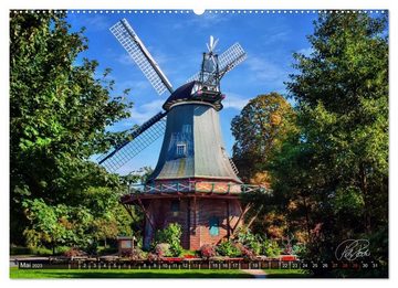 CALVENDO Wandkalender Friesland - Die Friesische Mühlenstraße (Premium, hochwertiger DIN A2 Wandkalender 2023, Kunstdruck in Hochglanz)