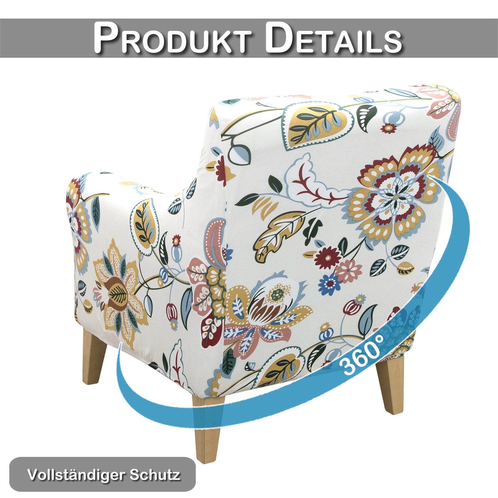 Rosnek Sofahusse Sofabezug 1 Sitzer Sesselhusse Sofaüberzug Elastisch Unive günstig online kaufen