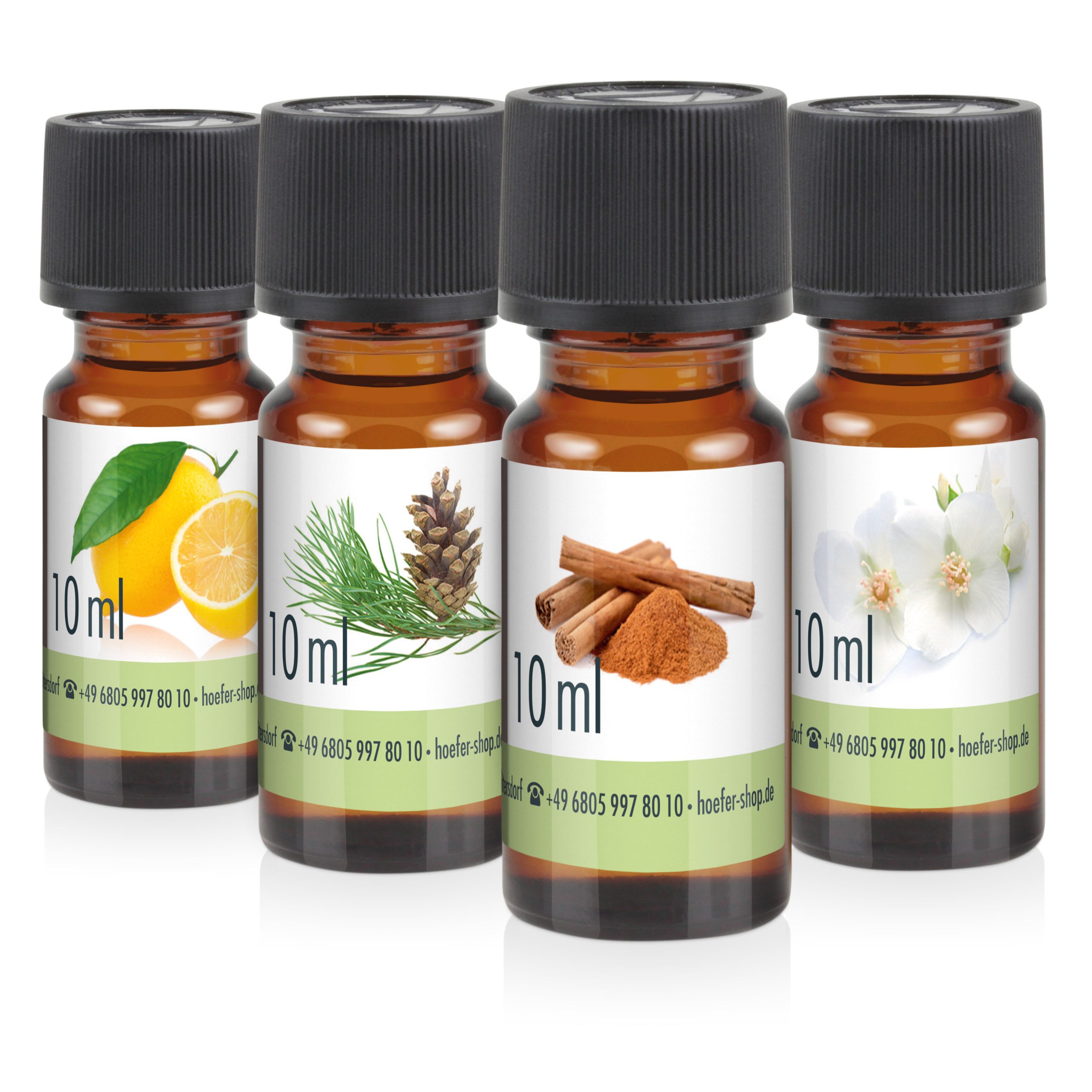 Höfer Chemie GmbH Duftöl Duftöl-Set Nr. 7 mit 4 Duftnoten, Vielseitige Düfte für Wellness und Entspannung