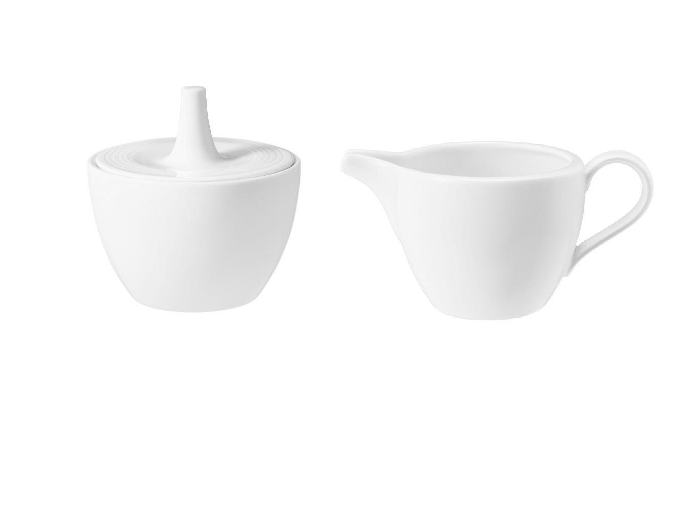 Seltmann Weiden Milchkännchen Seltmann Weiden Beat weiß Zuckerdose + Milchkännchen 2 tlg. Set, (Spar-Set)