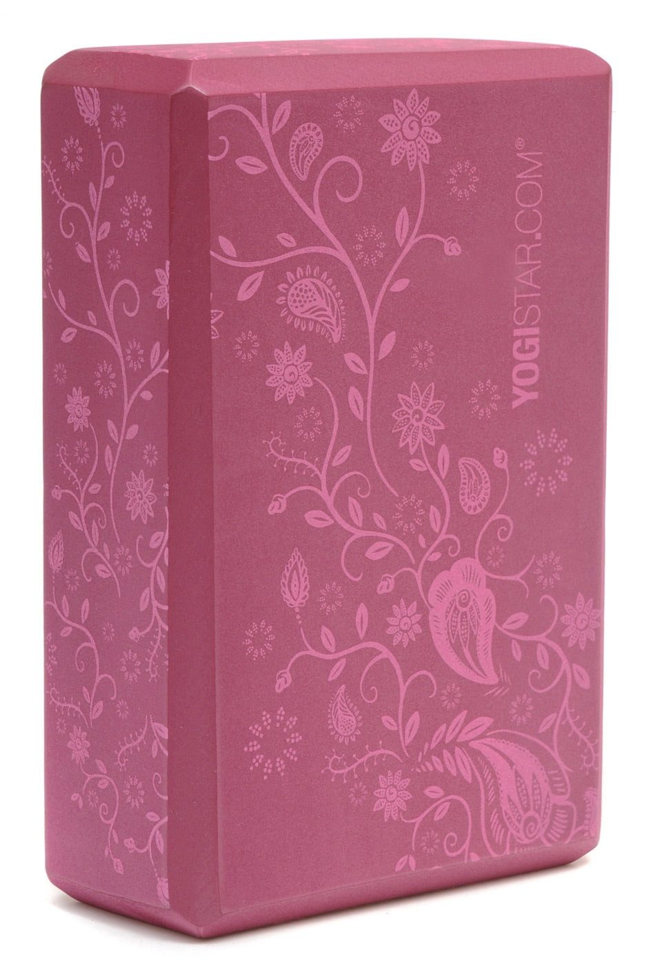 Yogistar Yogablock Yogablock yogiblock® big - indian flower, (Standard, 1-tlg., Standard), Yogablock aus Naturkork, rutschfest, indisches Blumenmuster, leicht
