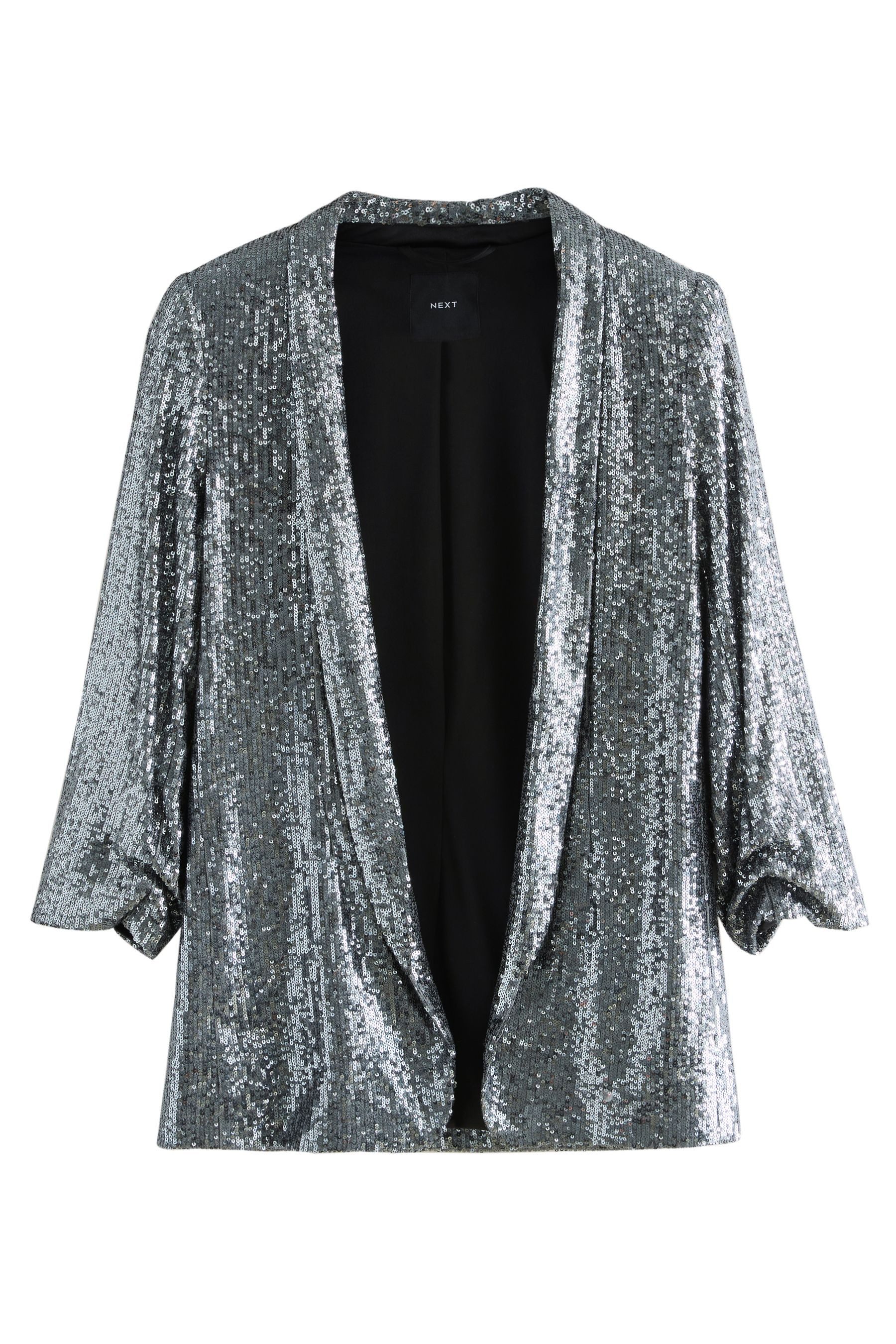 Next Jackenblazer Blazer mit gerafften Ärmeln und Pailletten (1-tlg) günstig online kaufen