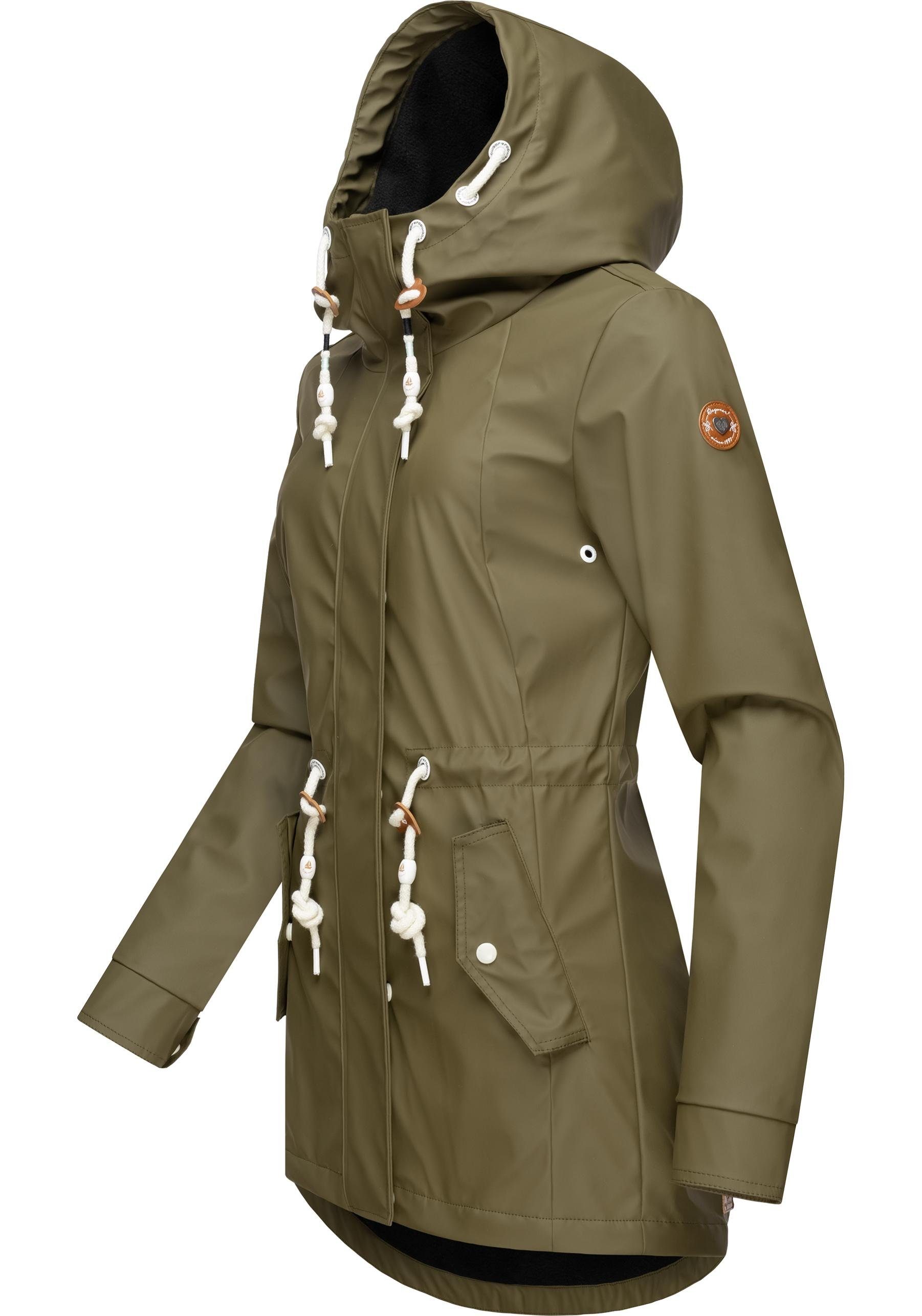 Ragwear Regenmantel Monadis Rainy Intl. modischer Regenparka mit kuschligem Innenfutter – Bild 2 von 5