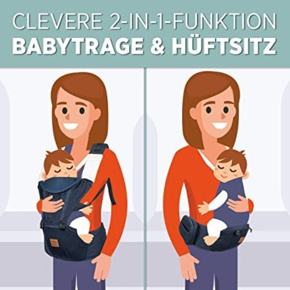 COFI 1453 Babytrage Atmungsaktive Babytrage ab dem 3. Lebensmonat bis 20 kg