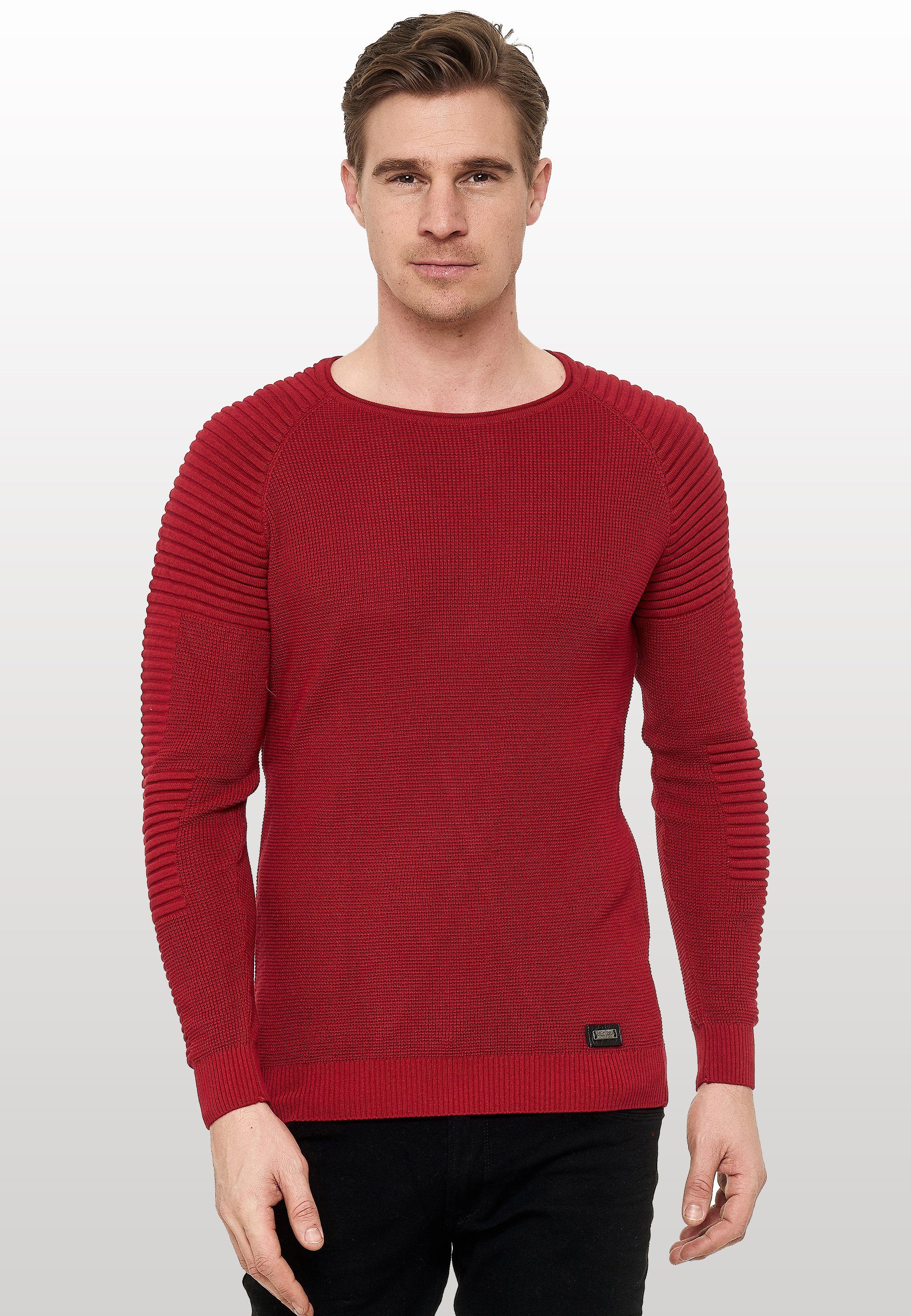 Rusty Neal Strickpullover mit modernem Rundhalsausschnitt günstig online kaufen