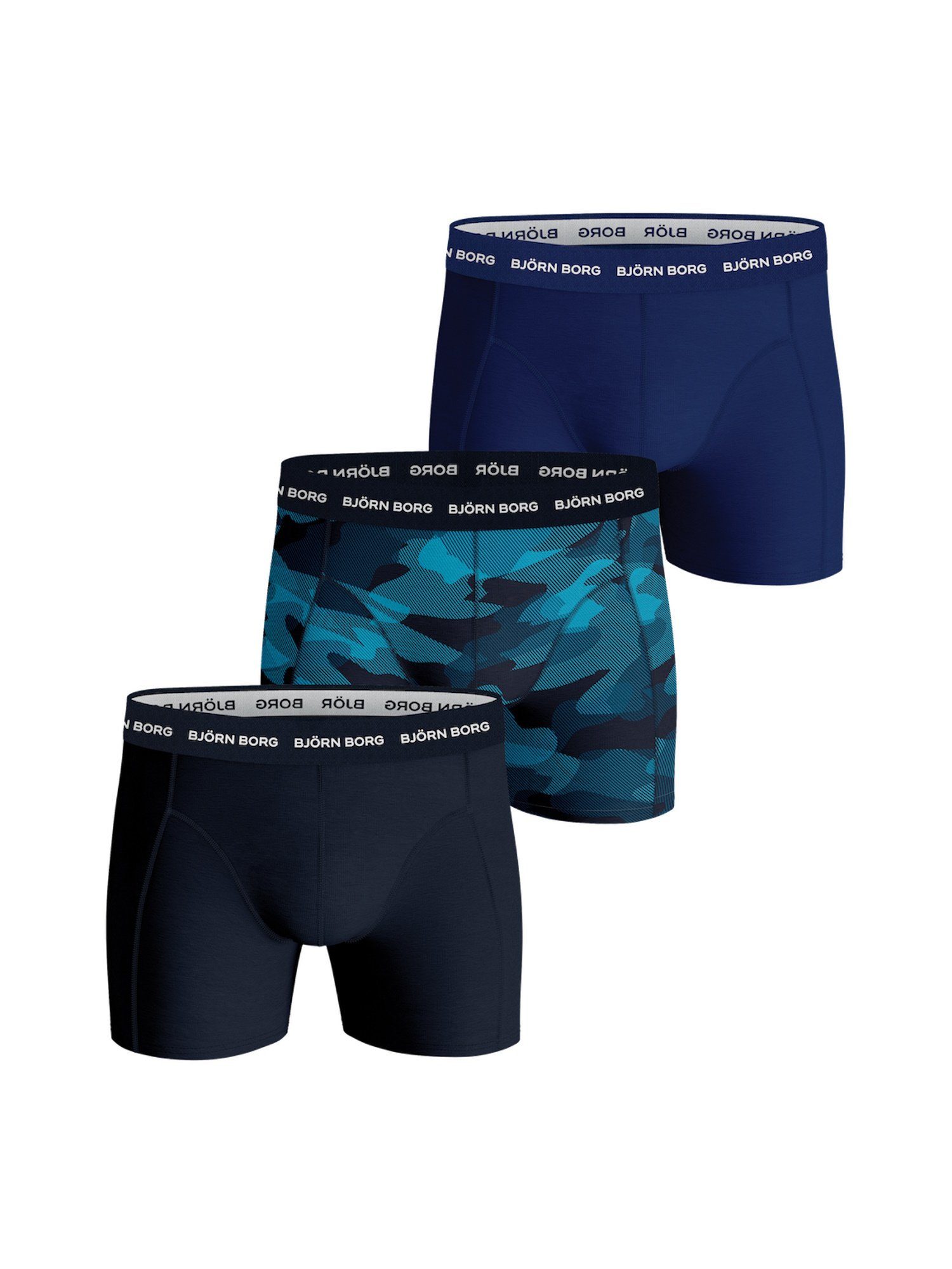 Björn Borg Shorts blau/camouflage SHADELINE Boxershorts Pack SHORTS ESSENTIAL Boxer 3