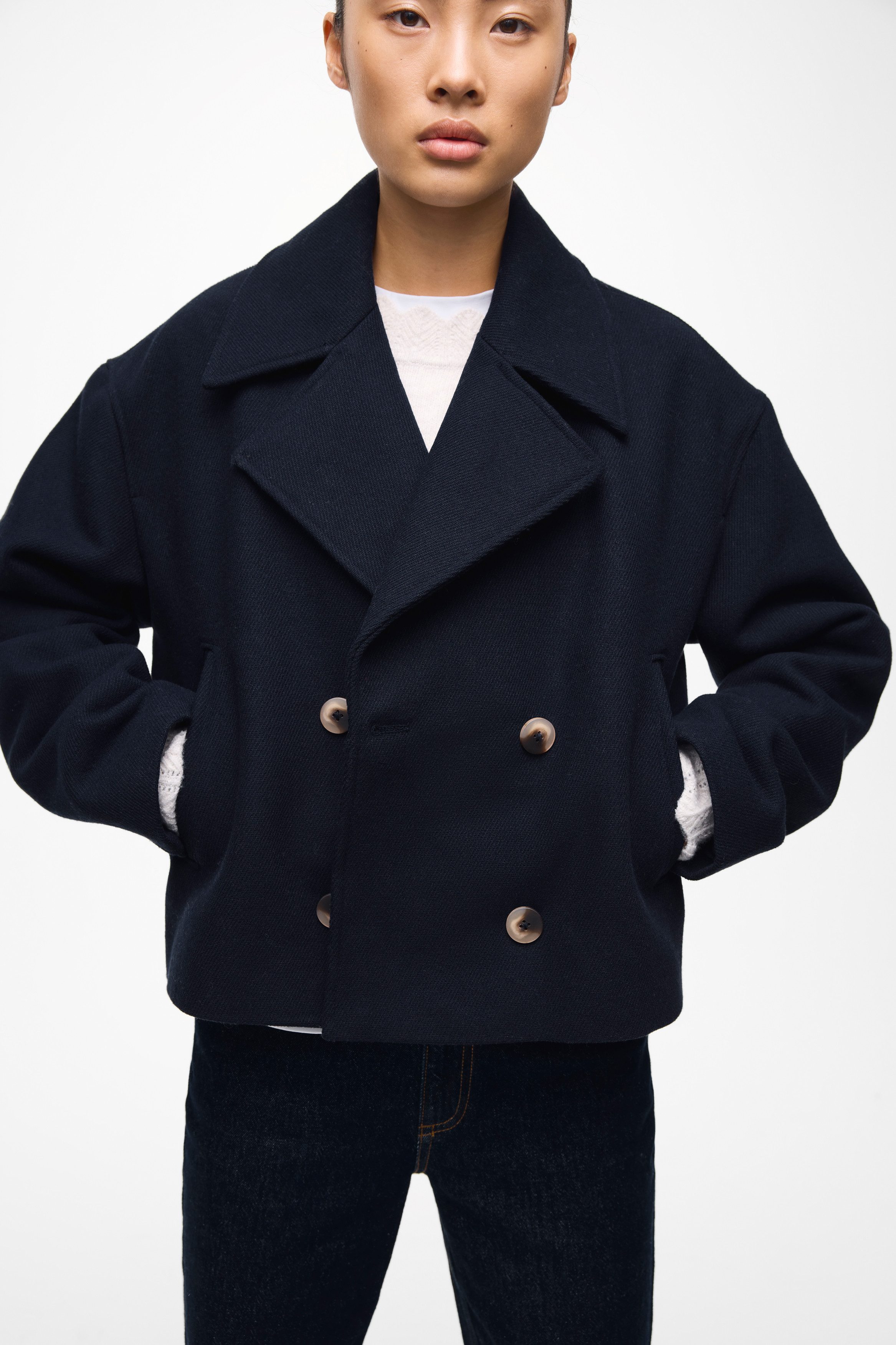 Vila Kurzjacke VIKAMINA L/S V-NECK JACKET günstig online kaufen