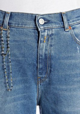 Replay Straight-Jeans KILEY im Used Look mit Kettendetail