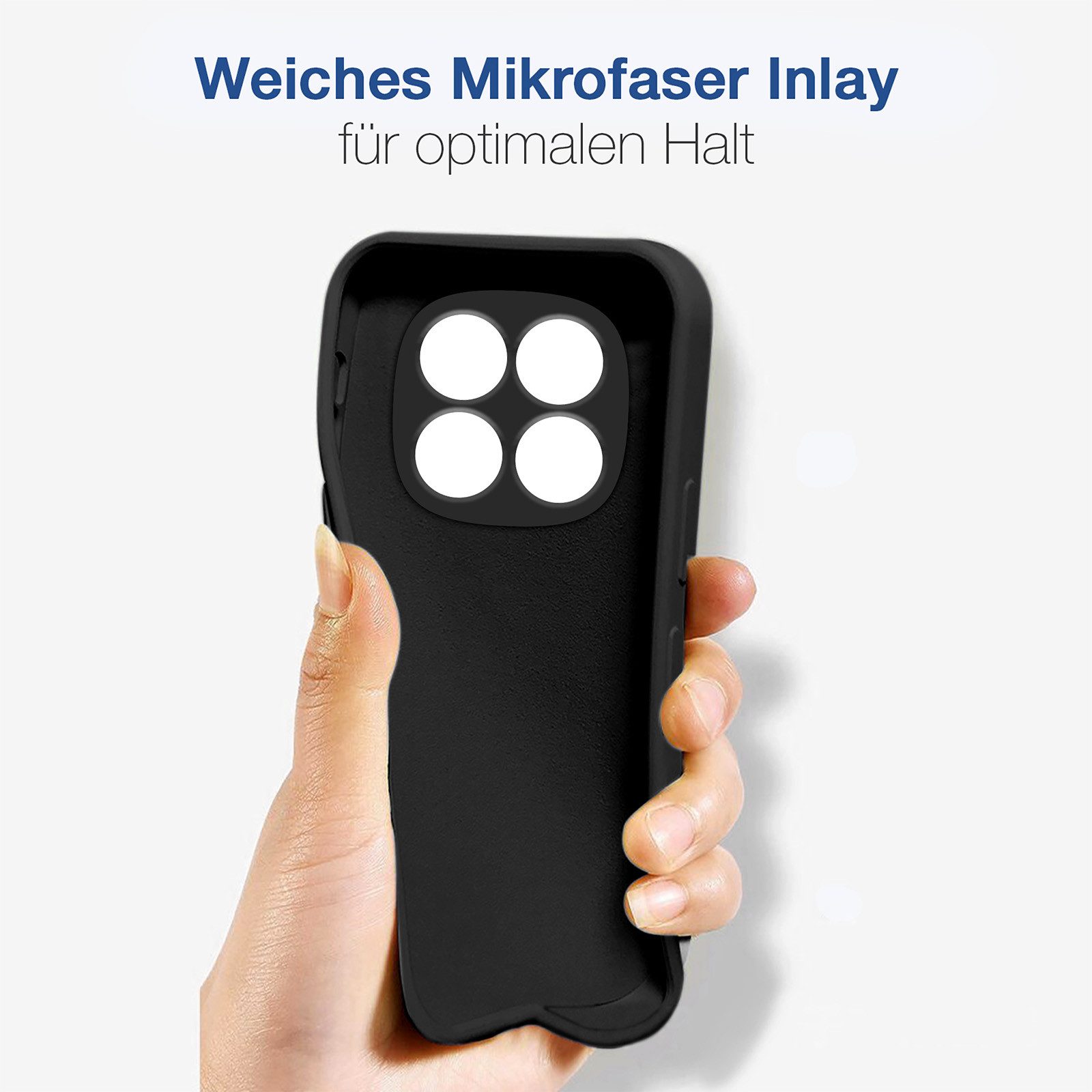 Tec-Expert Handyhülle Handy Hülle für Xiaomi Redmi Note 14 Pro 6.67 Zoll, 6.67, Cover Bumper Case viele Farben wahlweise mit Glas