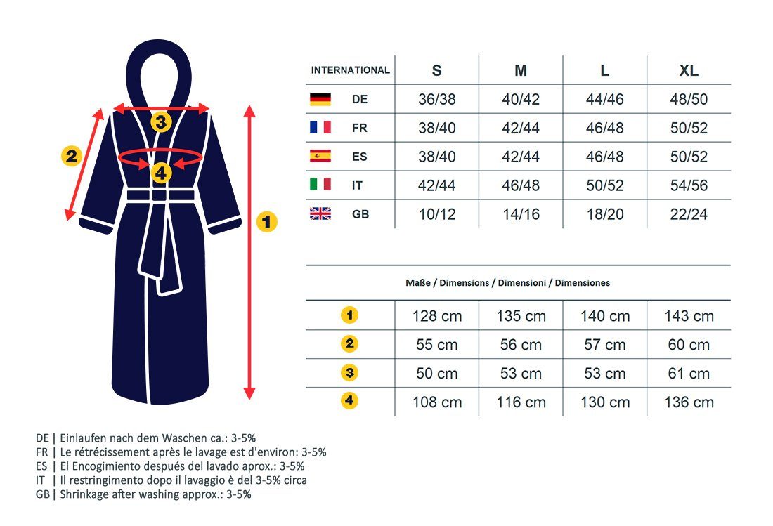 Bio-Baumwolle, % lang, mit 100% Kapuze, Damenbademantel GOTS-Zertifikat extra mit Pflaume BIO-Baumwolle 100 Viola, Arus