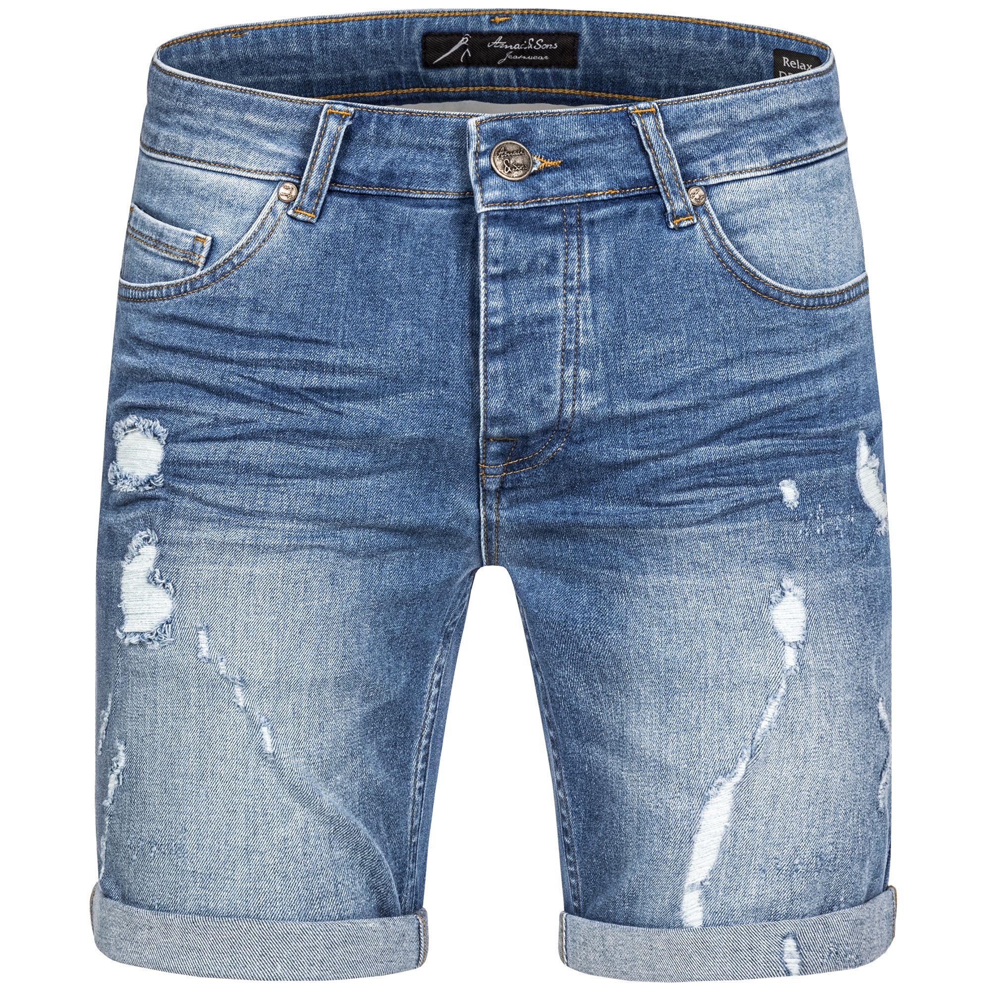 Amaci&Sons Jeansshorts SAN DIEGO Destroyed Jeans Shorts günstig online kaufen