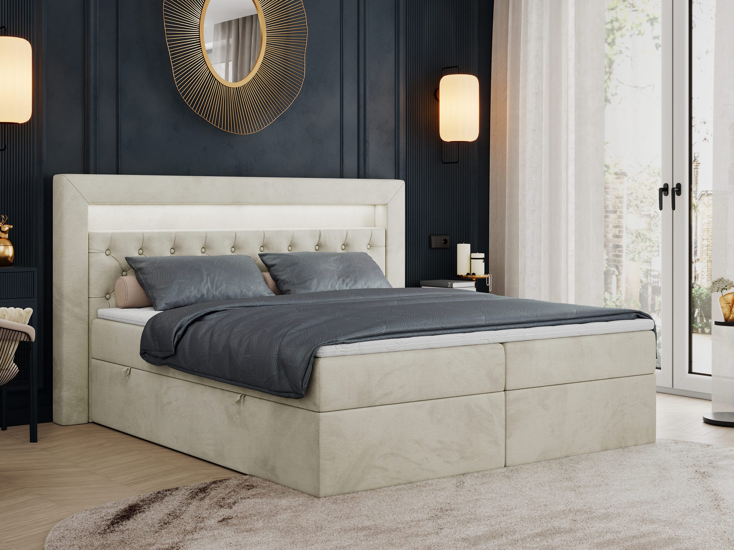 MKS MÖBEL Boxspringbett Gold 6 (Set, günstig online kaufen