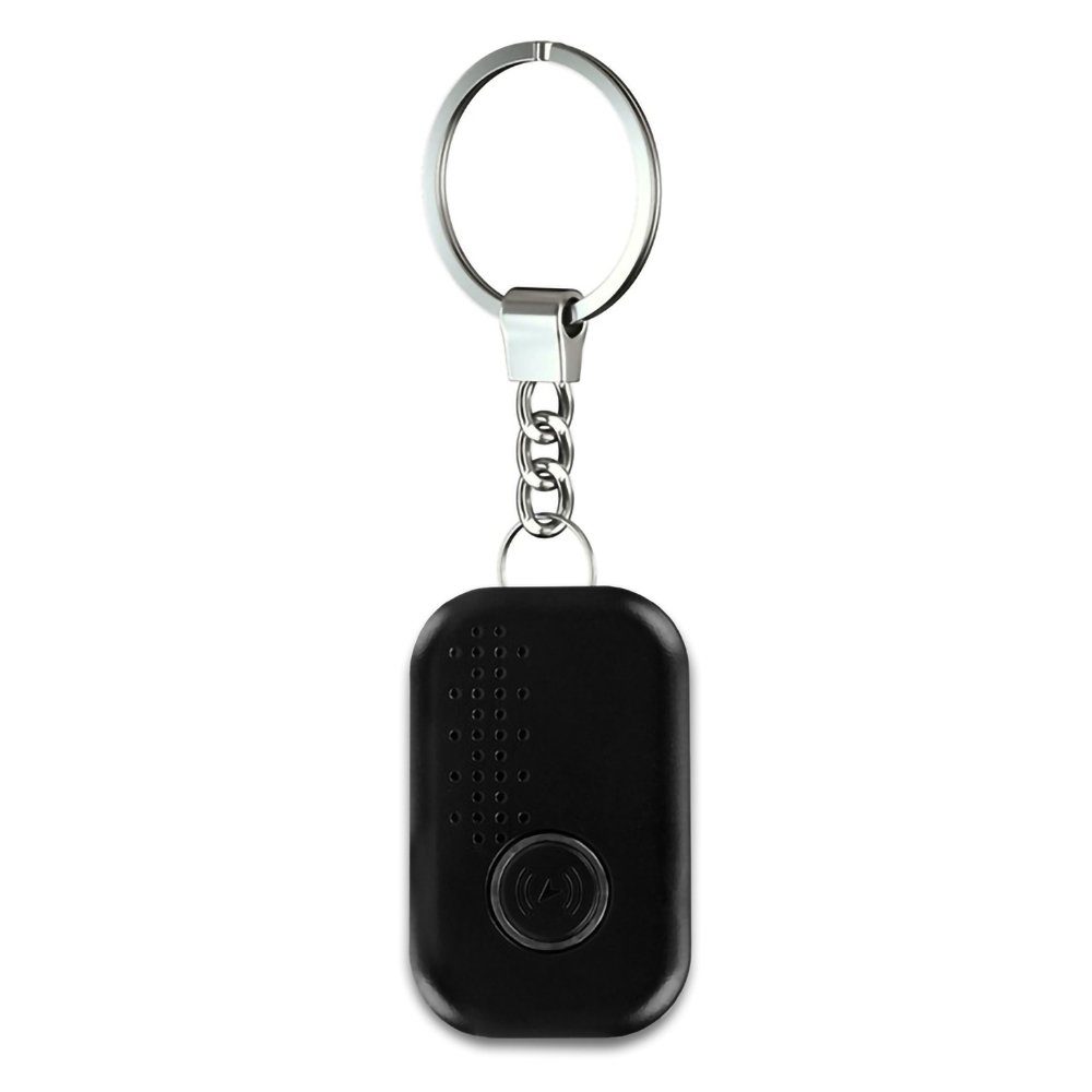 GelldG Schlüsselfinder, Smart Tracker Tag, Wasserdicht, Austauschbarer Akku GPS-Tracker Schwarz
