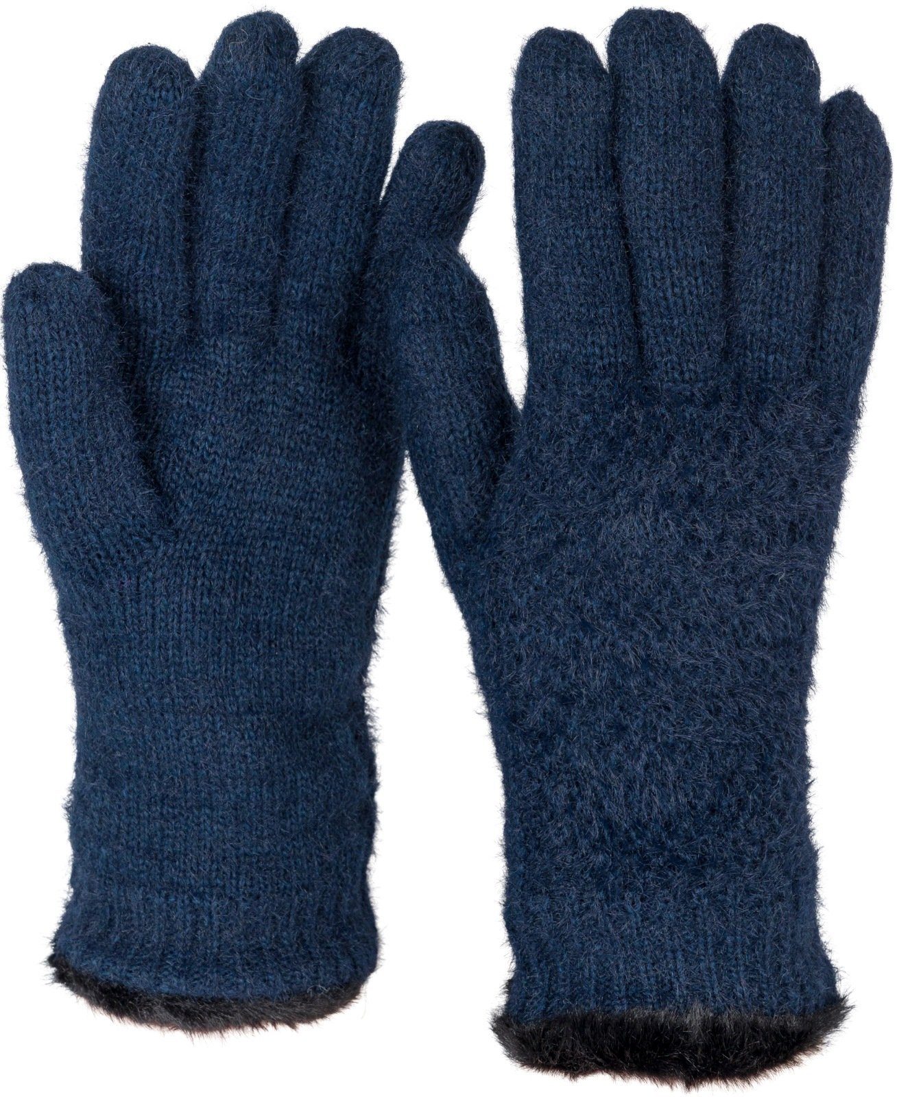 styleBREAKER Strickhandschuhe Strickhandschuhe mit Reiskornmuster und Fleece (1-St)