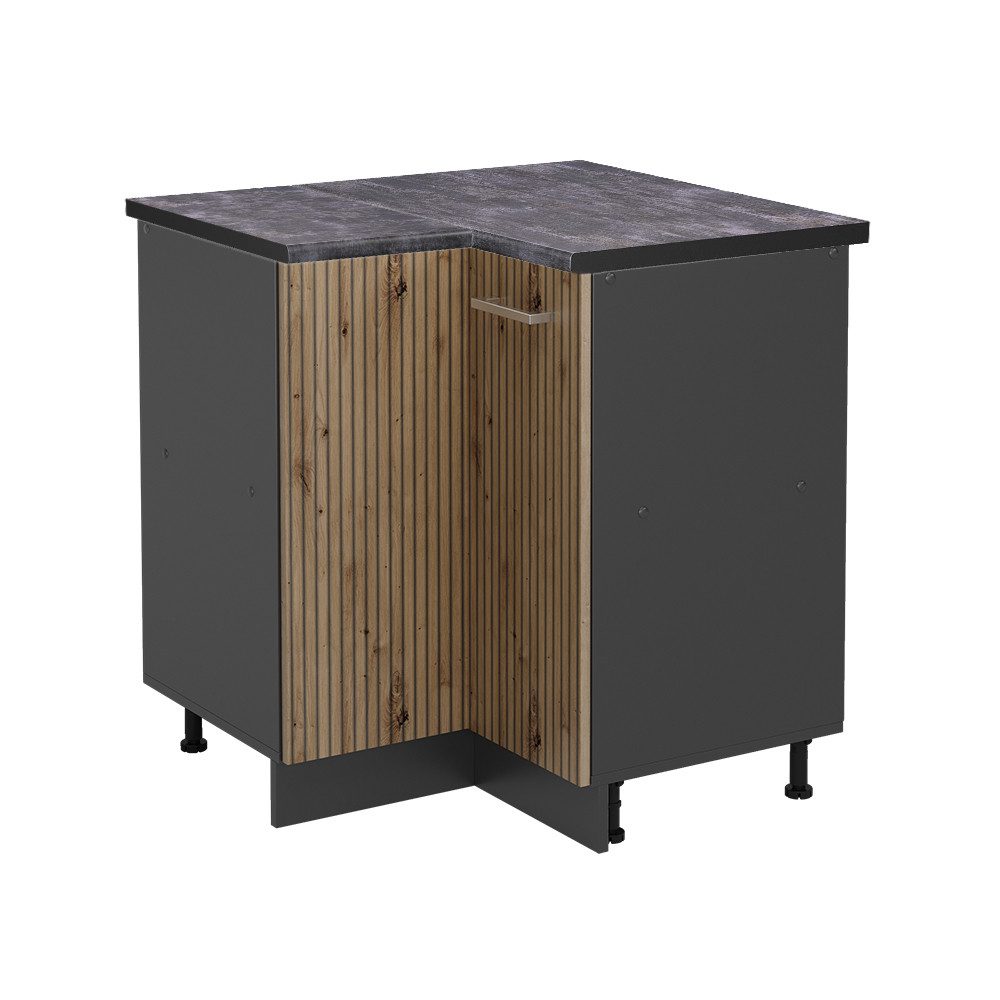 Vicco Eckunterschrank R-Line, Artisan-Eiche/Anthrazit, 75.6 cm, günstig online kaufen