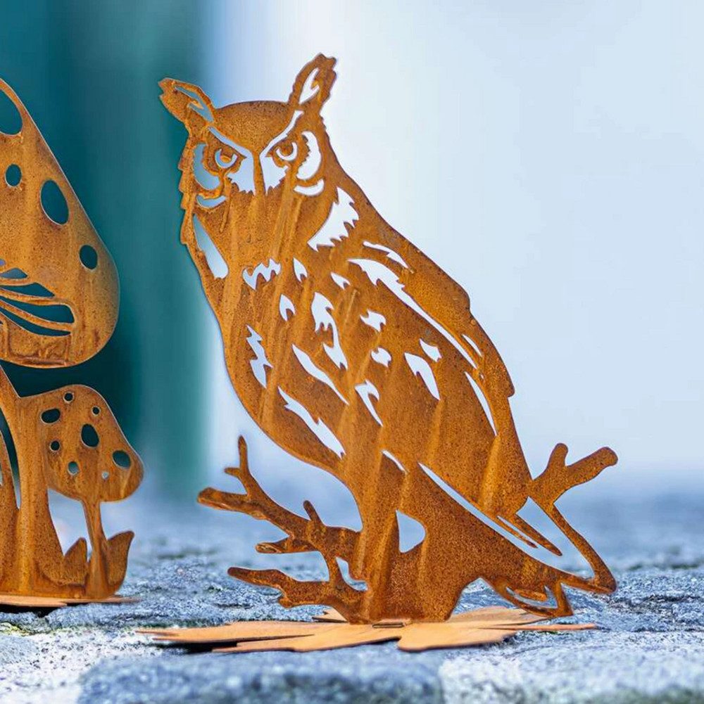 Home-trends24.de Dekofigur Eule Rostoptik Figur Herbst günstig online kaufen