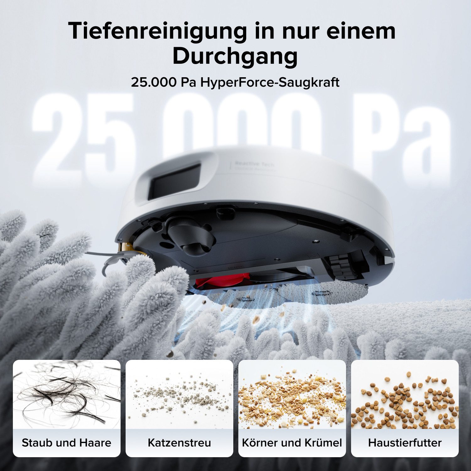 Roborock Saugroboter Qrevo 2 Pro Saugroboter mit Wischfunktion, 25.000 Pa
