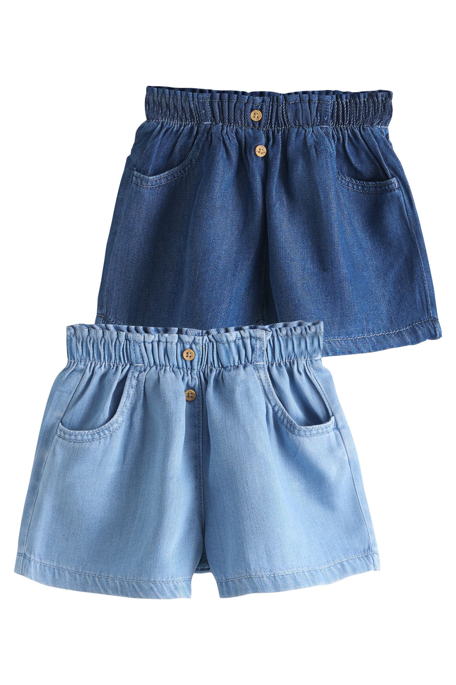 Next Jeansshorts Schlupf-Denimshorts im 2er-Pack (2-tlg)