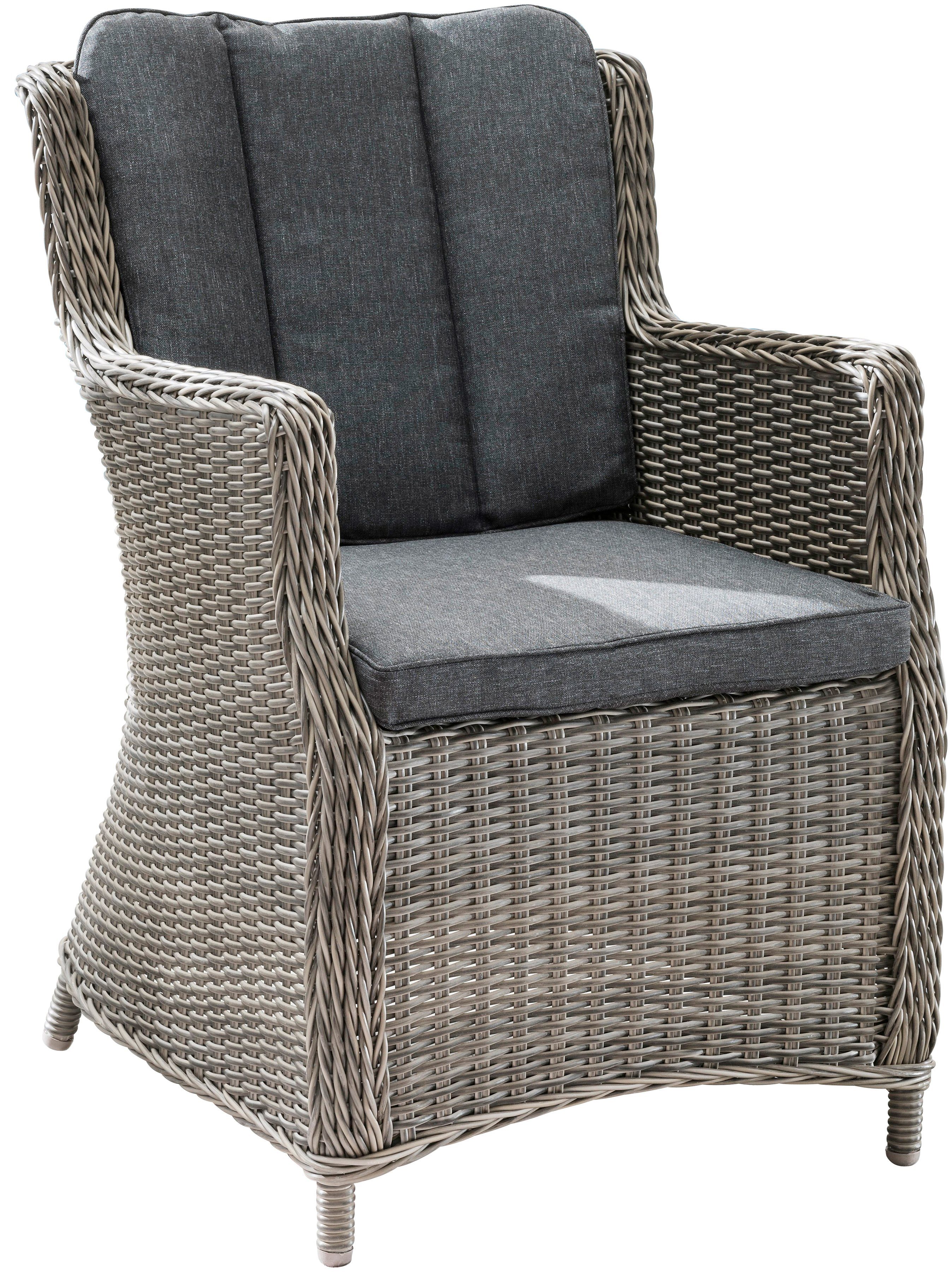 Destiny Gartensessel LUNA (Set, 2-St), Aluminium, Polyrattan, inkl. Auflagen