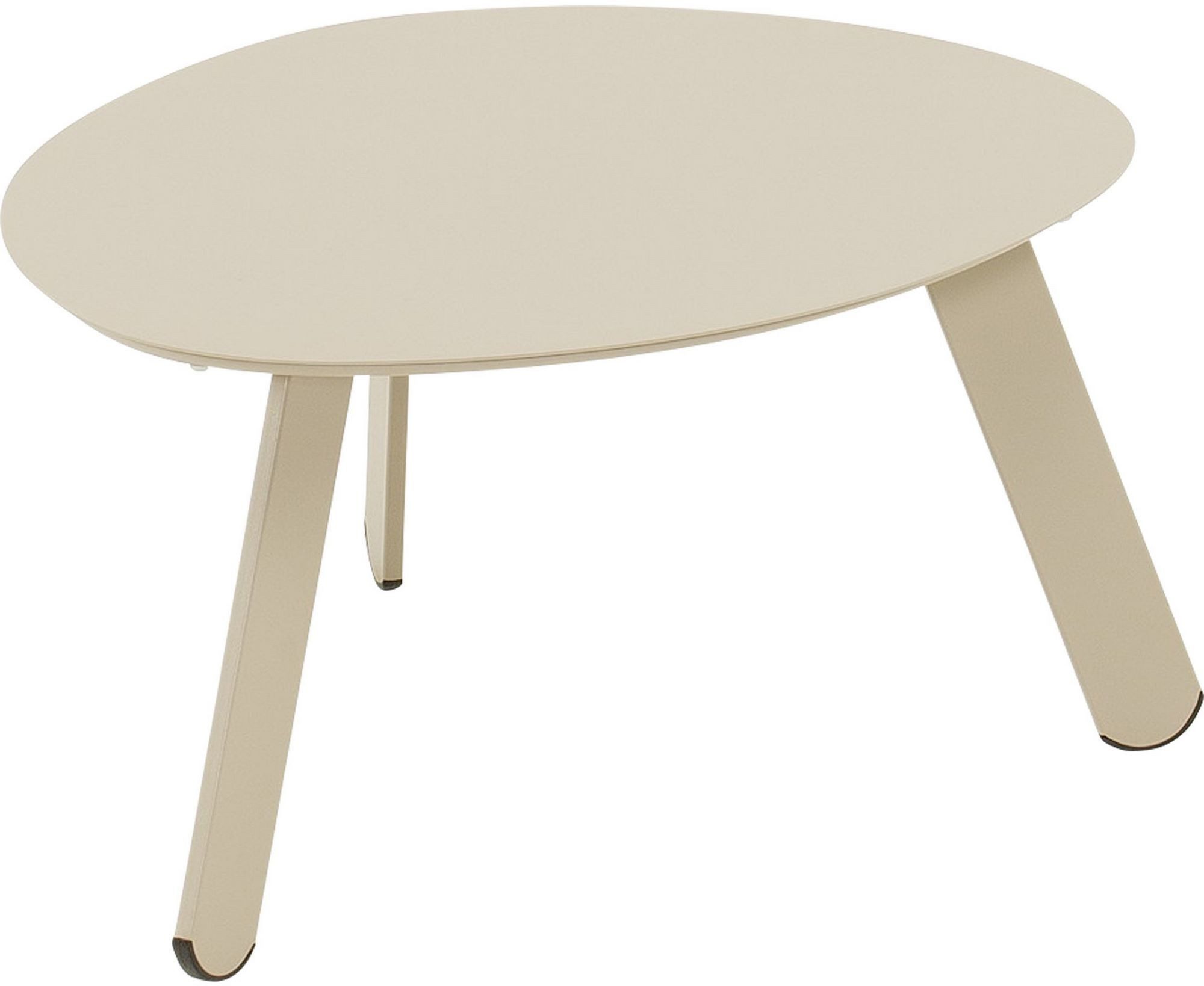 Lesli Living Beistelltisch Lesli Living Indoor & Outdoor Beistelltisch "Tiki" oval taupe