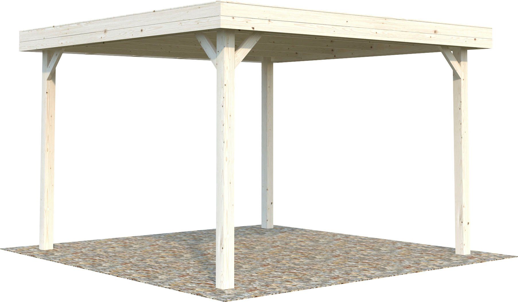 Palmako Holzpavillon Lucy, BxT: 389x389 cm, naturbelassen