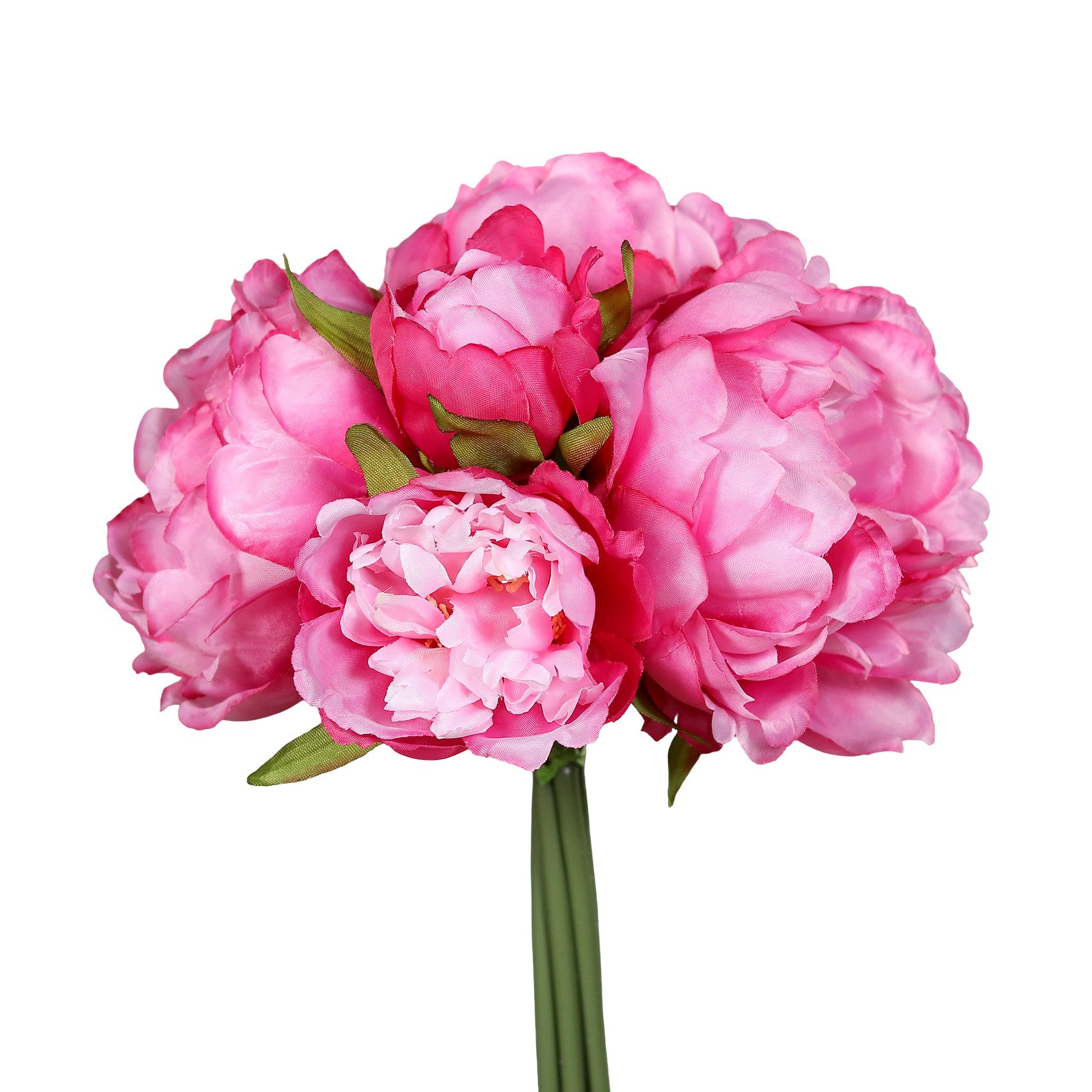 Kunstblume Pfingstrosenbouquet 28cm DP Kunstlbumen künstliche Pfingstrosen Strauß Pfingstrose, Seidenblumen Roß, Höhe 28 cm, Rosa-Pink