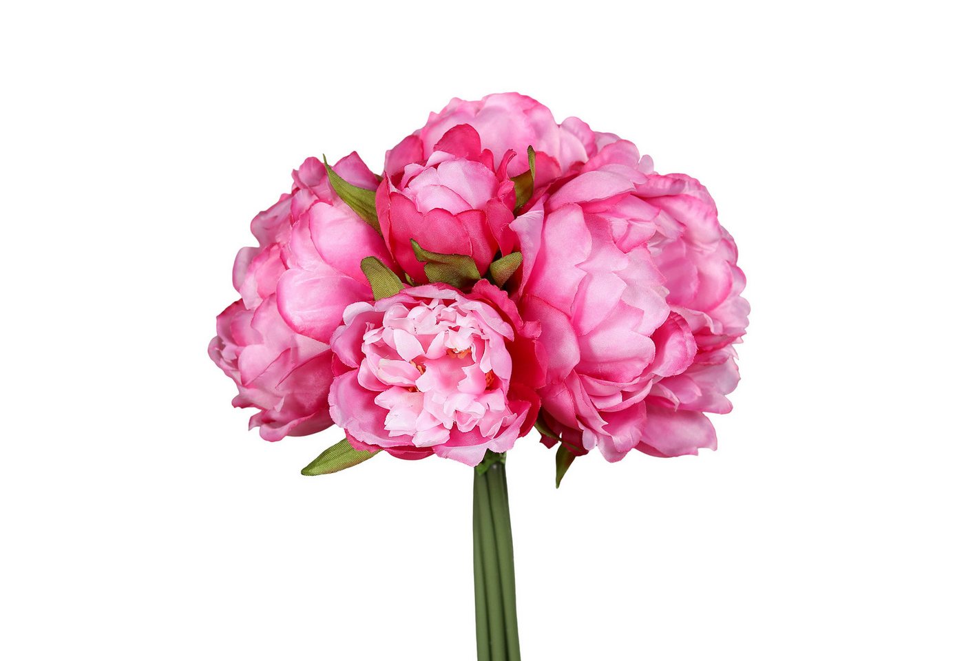 Kunstblume Pfingstrosenbouquet 28cm DP Kunstlbumen künstliche Pfingstrosen Strauß Pfingstrose, Seidenblumen Roß, Höhe 28 cm, Rosa-Pink