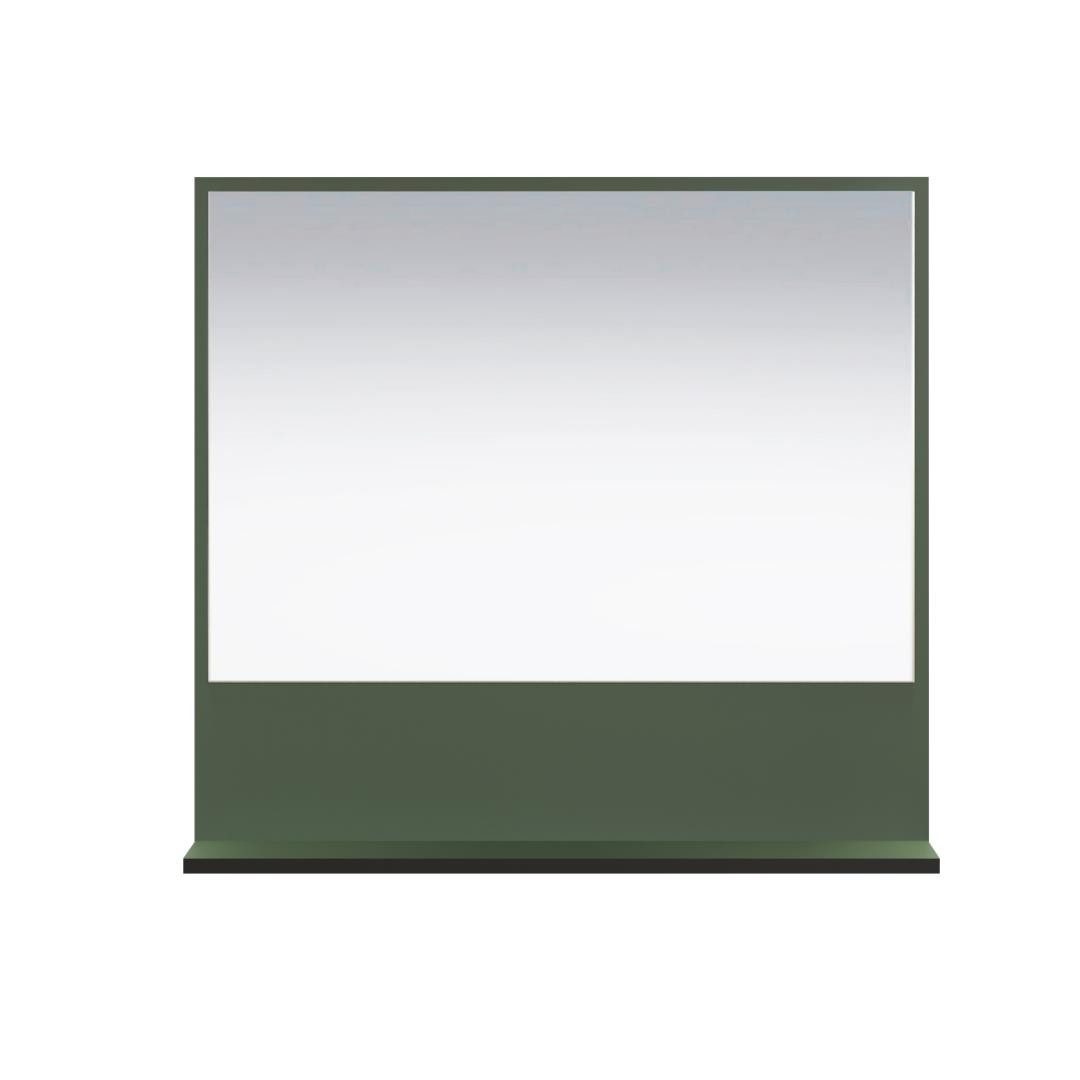 trendteam Badezimmerspiegelschrank PureBliss Bad Spiegel mit 1 Regal grün.