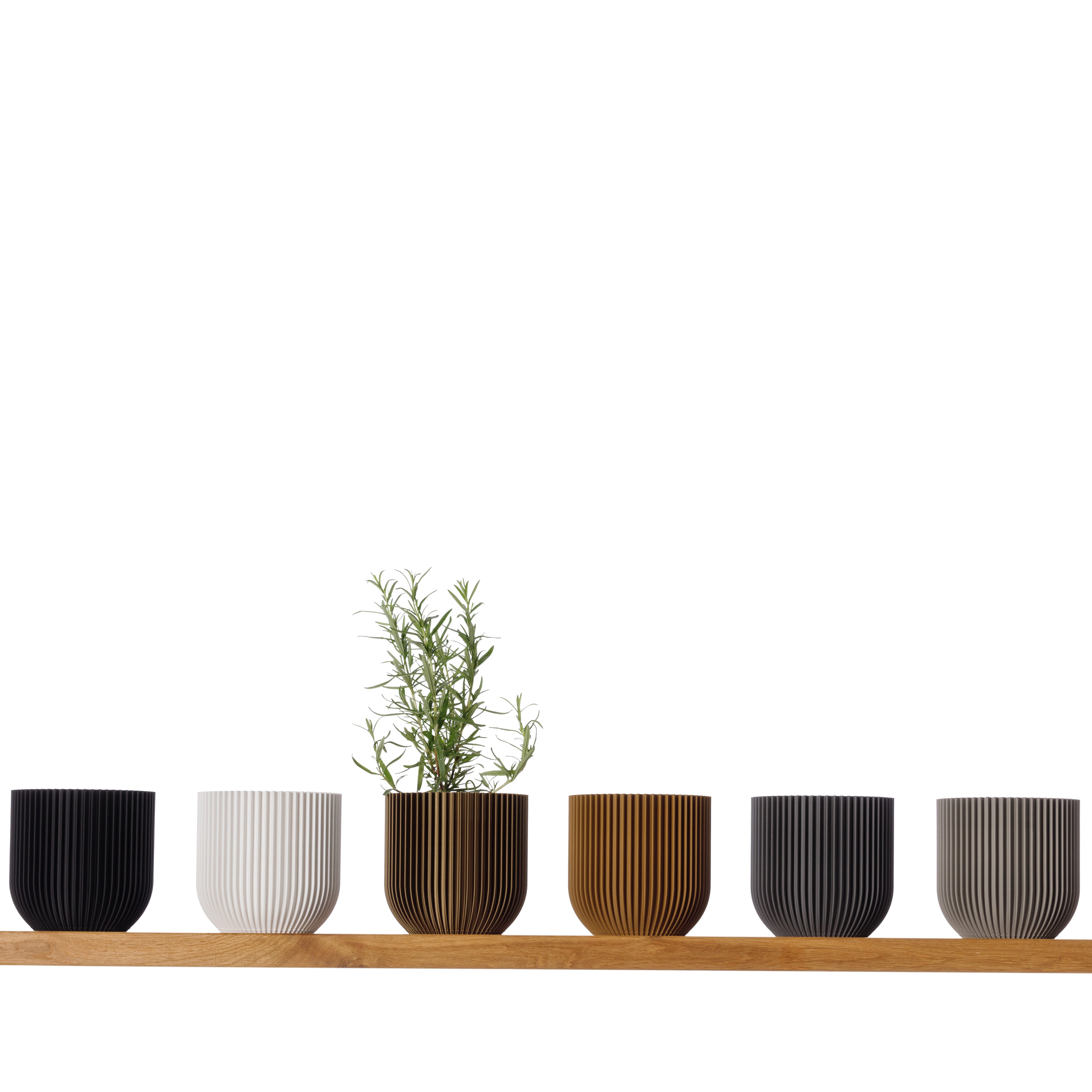 3D Vase Übertopf 3D Vase Cloe Orchideentopf Kräutertopf Übertopf Blumentopf nachhaltig, Übertopf aus dem 3D Drucker