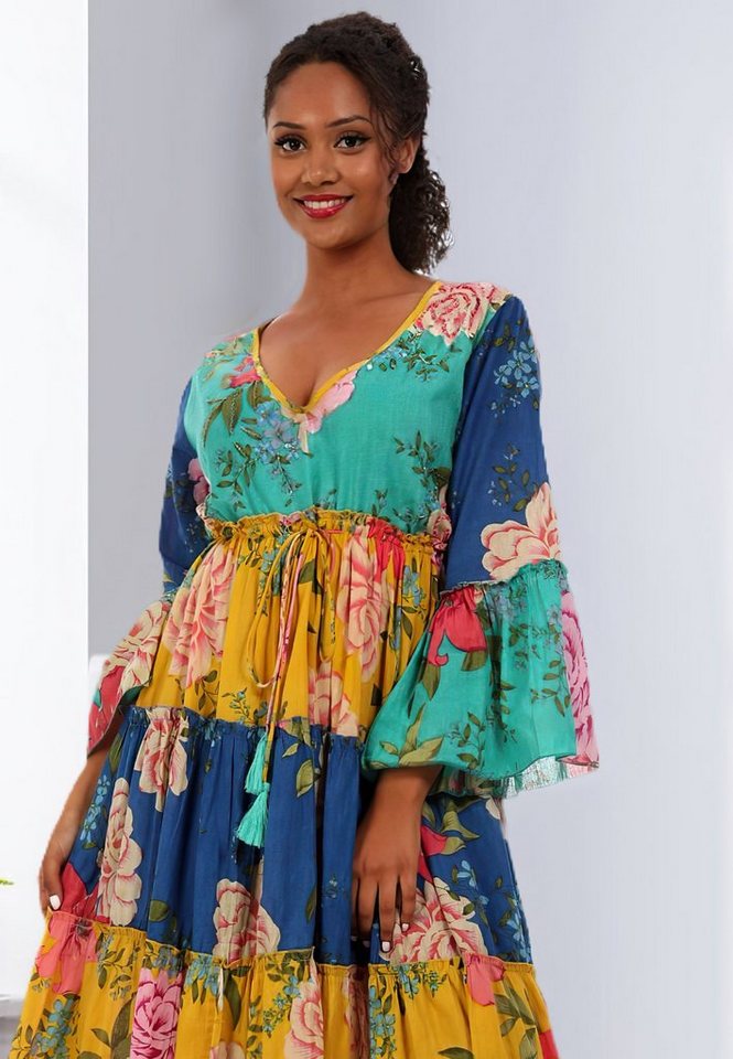 Maxikleid patchwork Clearance