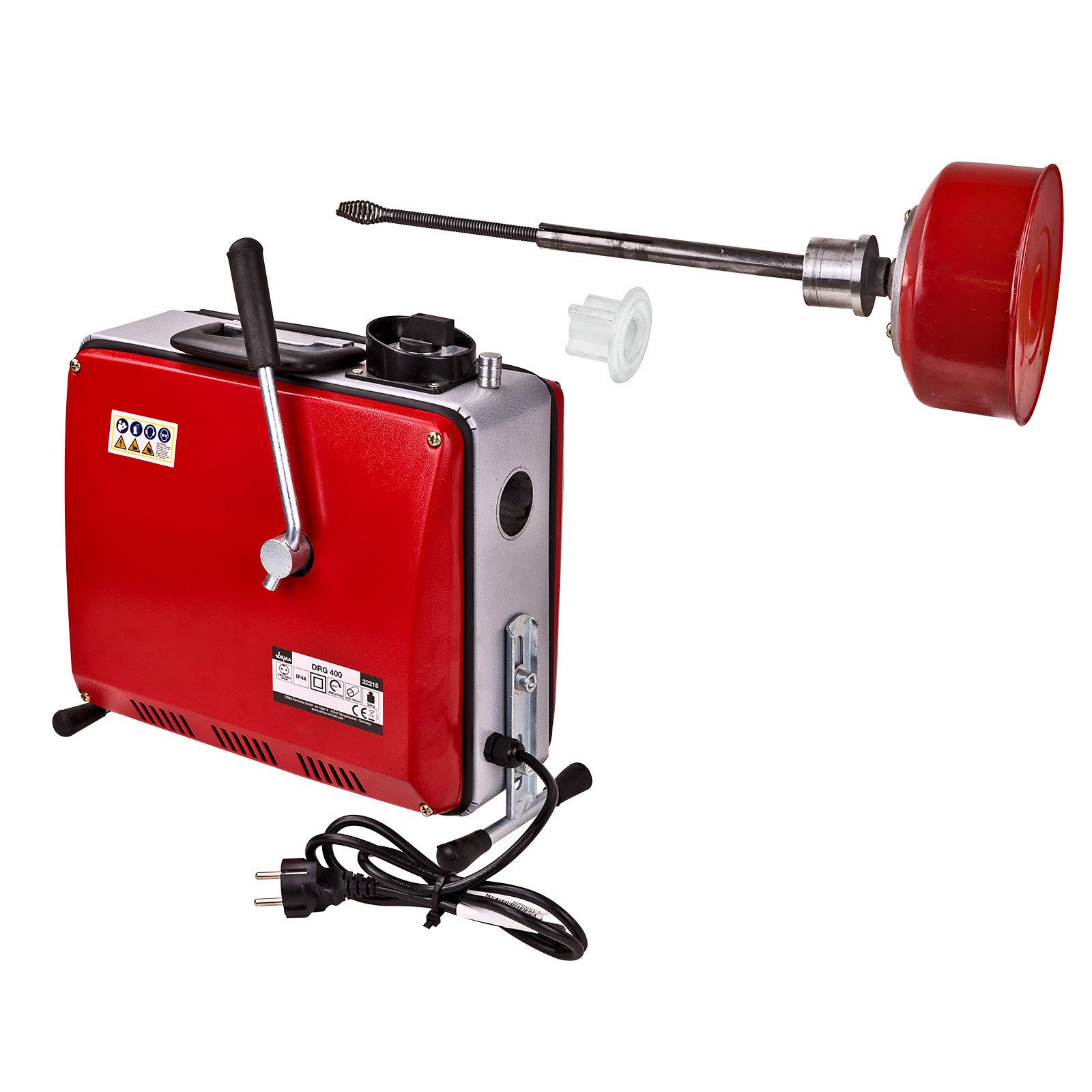 DEMA Pümpel Rohrreinigungsgerät Rohrreinigungsmaschine Set 390 W 400U/min