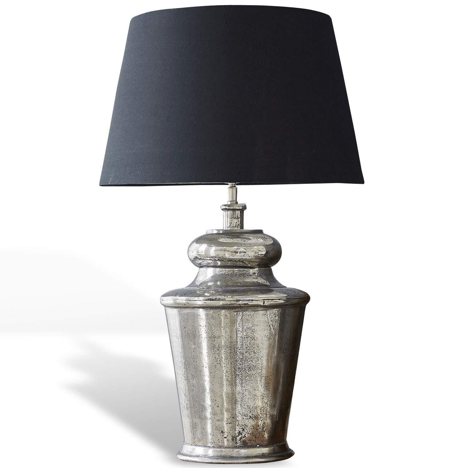 Mirabeau Tischleuchte Tischlampe Sarcé schwarz/antiksilber günstig online kaufen