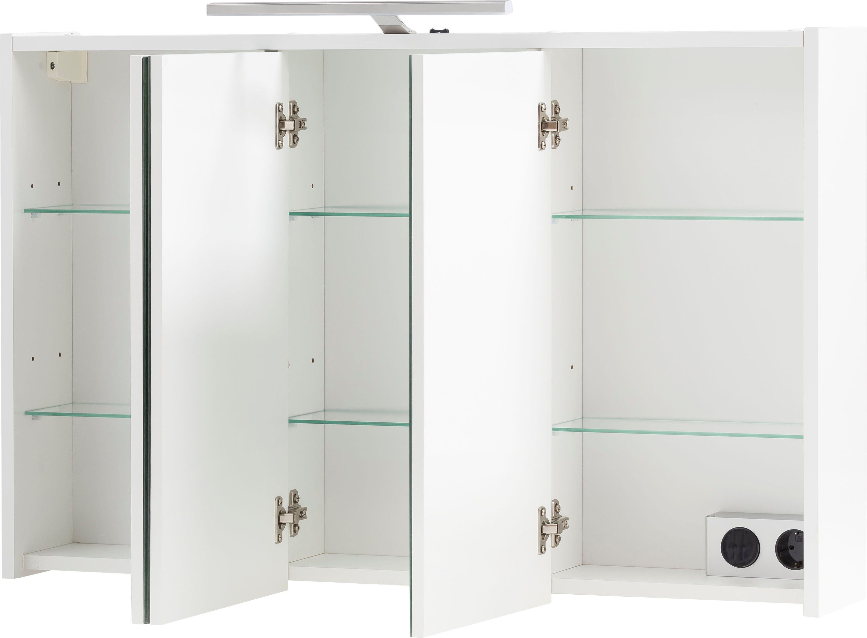 welltime Spiegelschrank List, Spiegelschrank, Made in Germany, B: 93,5 cm Solide Verarbeitung - Dieses Produkt ist in Deutschland gefertigt