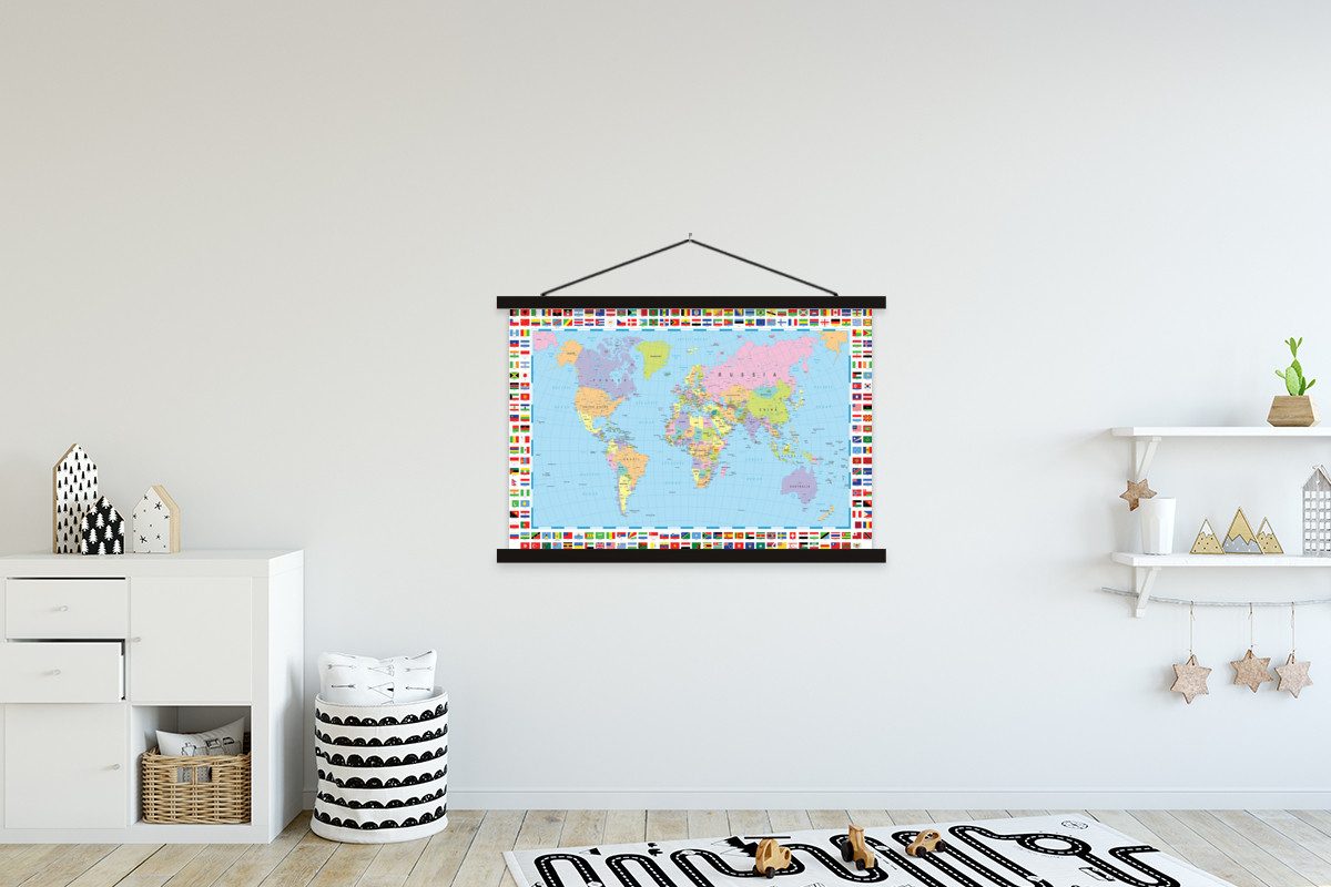 MuchoWow Poster Welt - Karte - günstig online kaufen
