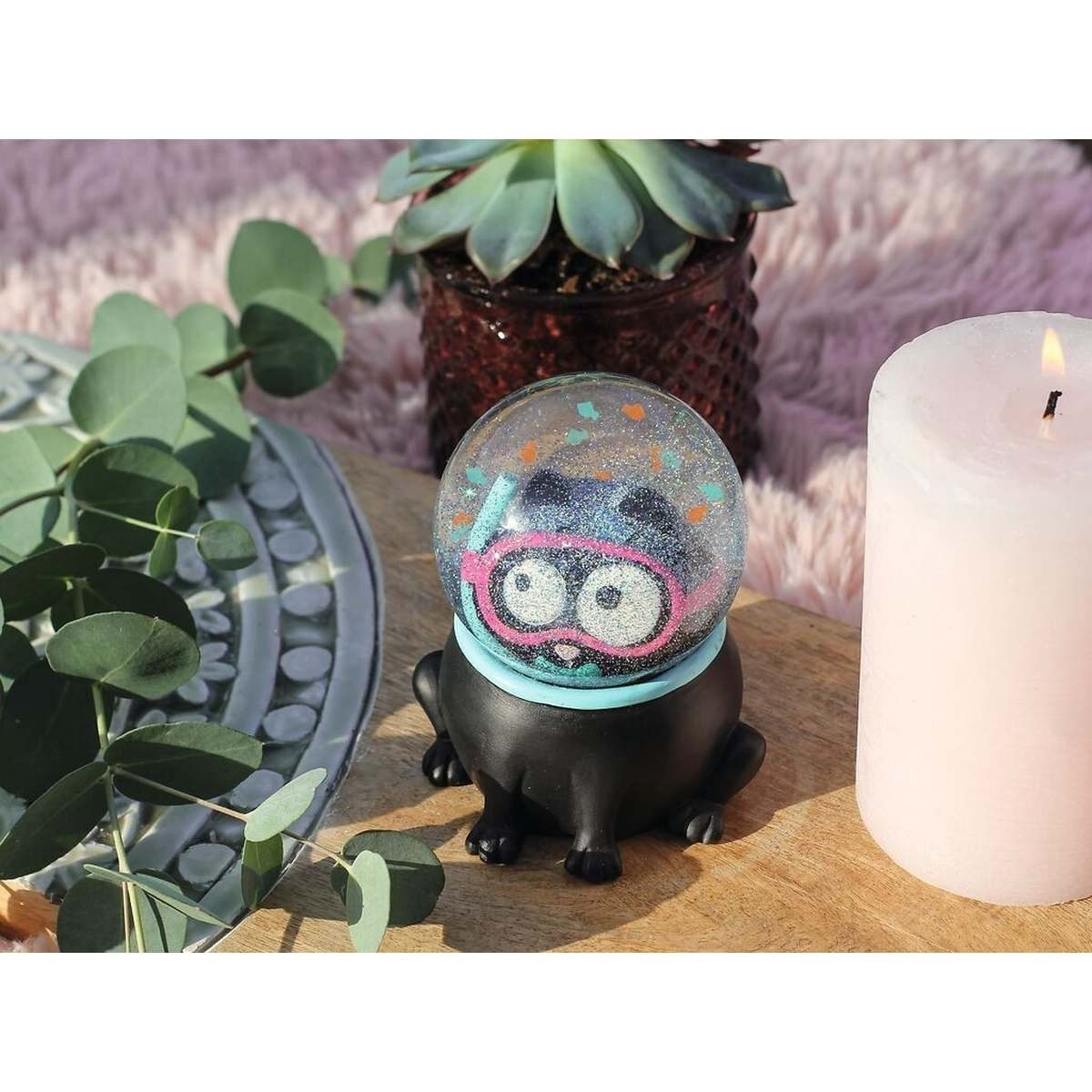 Moses. Verlag Schneekugel Ed the Cat Schneekugel mit Glitterfischen, Polystyrol, 8 cm, Geschenk