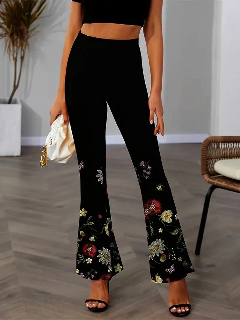 Moda Yakamoz Chinohose JANE'S Blumige High-Waisted günstig online kaufen