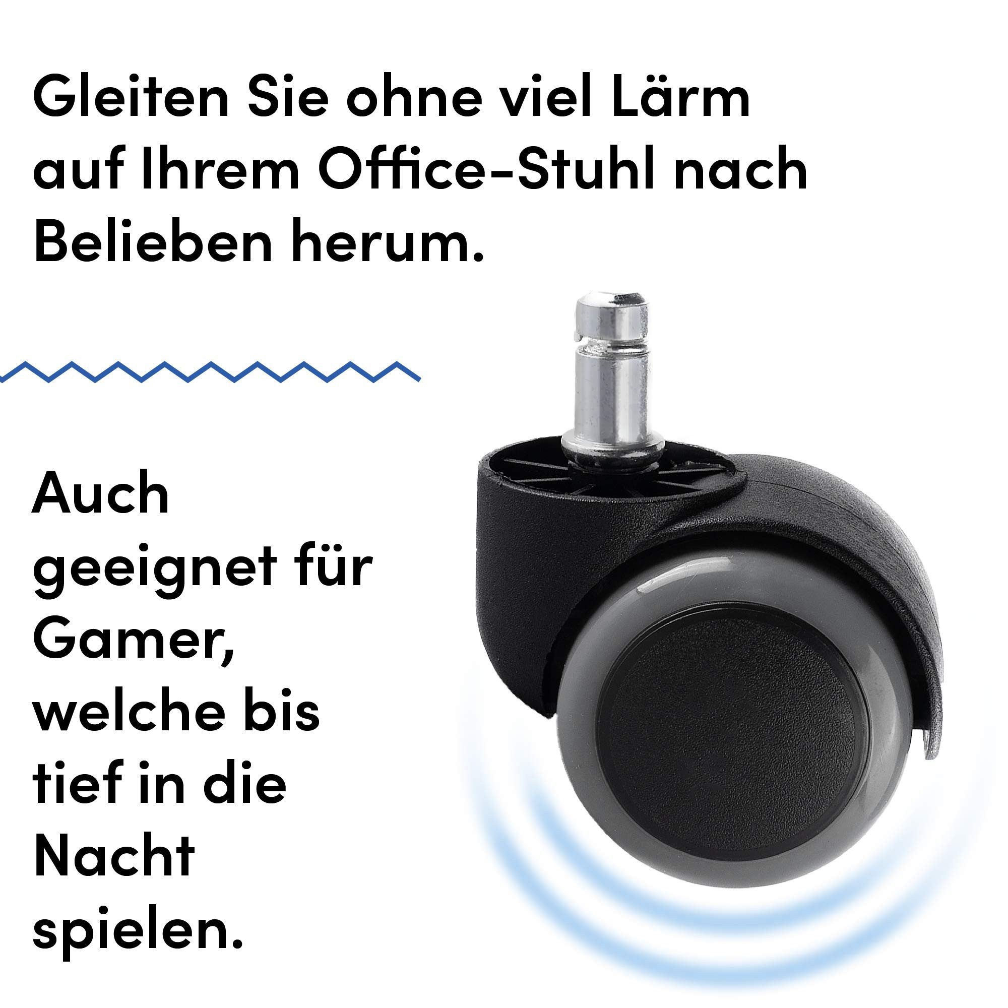 WINTEX Stuhlrolle Hartbodenrollen für Bürostühle - 11mm Rollen für alle Obe günstig online kaufen