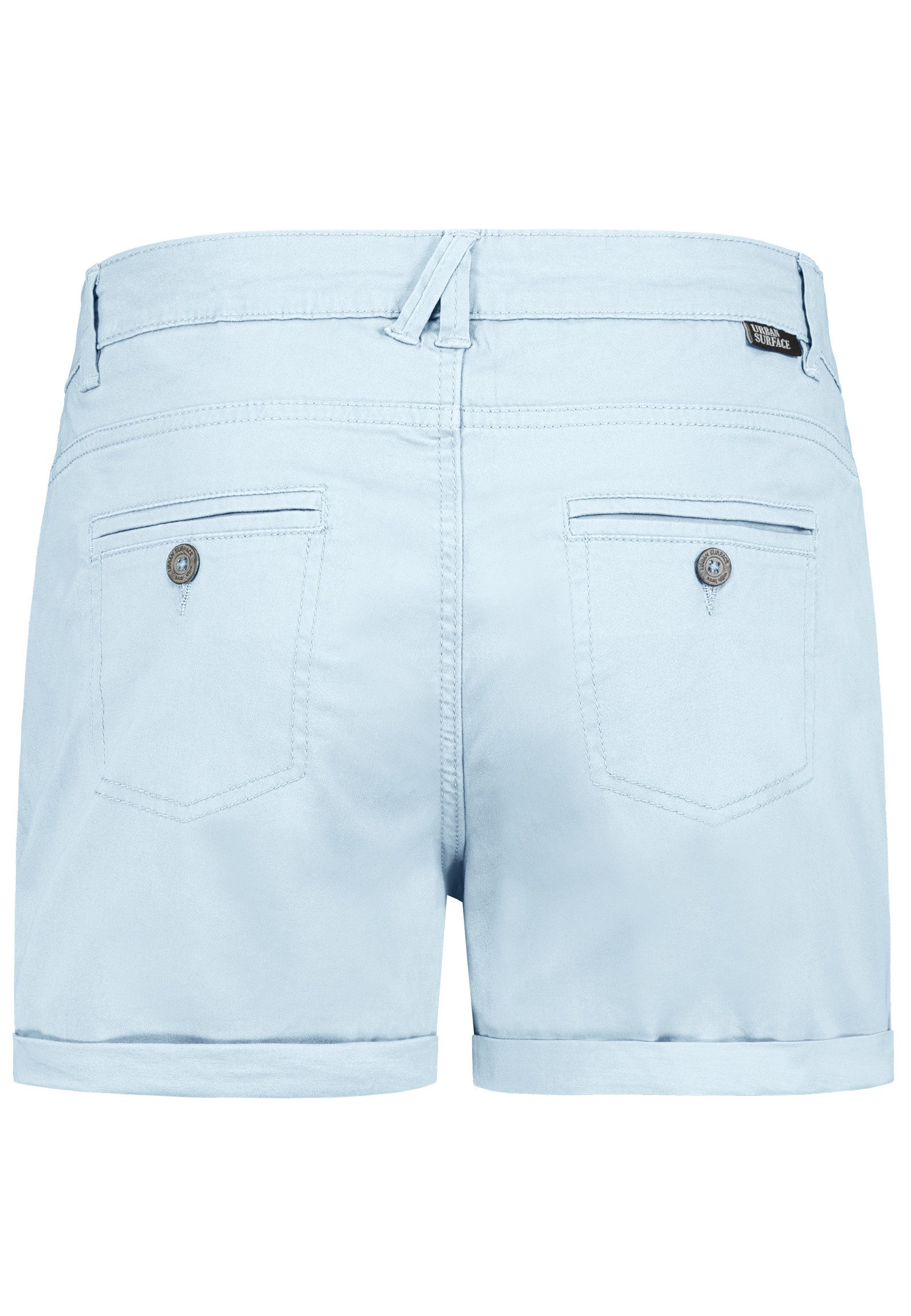 Urban Surface Chinoshorts Damen Stretch-Shorts Chino-Style Bundfalten, stretchy, Aufschlag am Bein