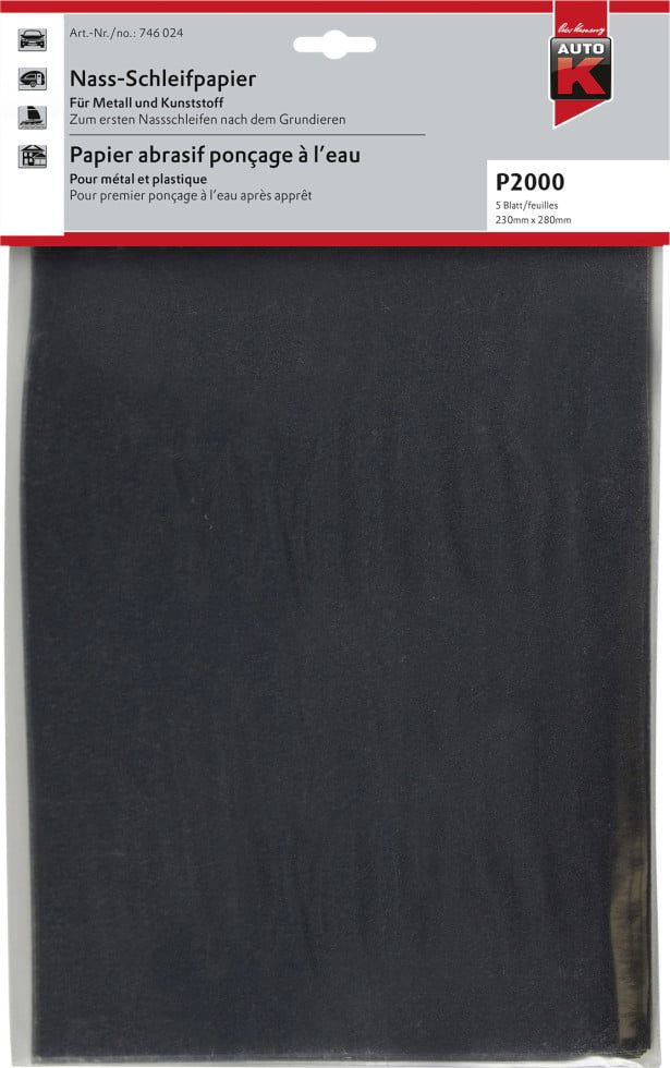 Auto-K Schleifpapier Auto-K Nass-Schleifpapier P2000 23x28 23 x 28 cm