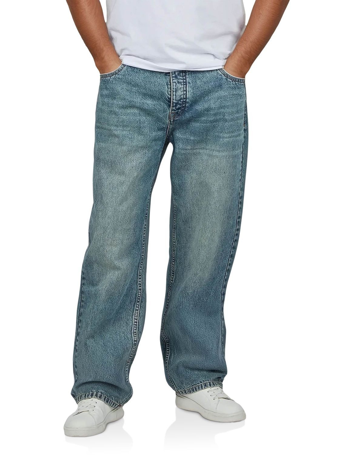 DENIMFY Relax-fit-Jeans Herren Jeanshose DFMailo Loose Fit Denimhose aus 100% Baumwolle